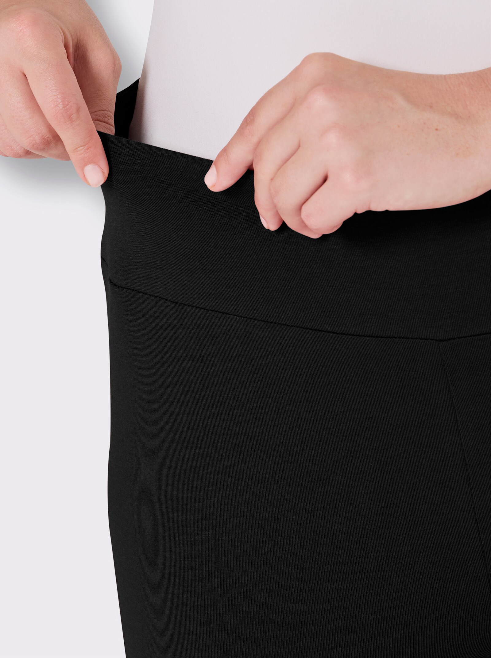 feel good Dehnbund-Hose mit Stretch - schwarz