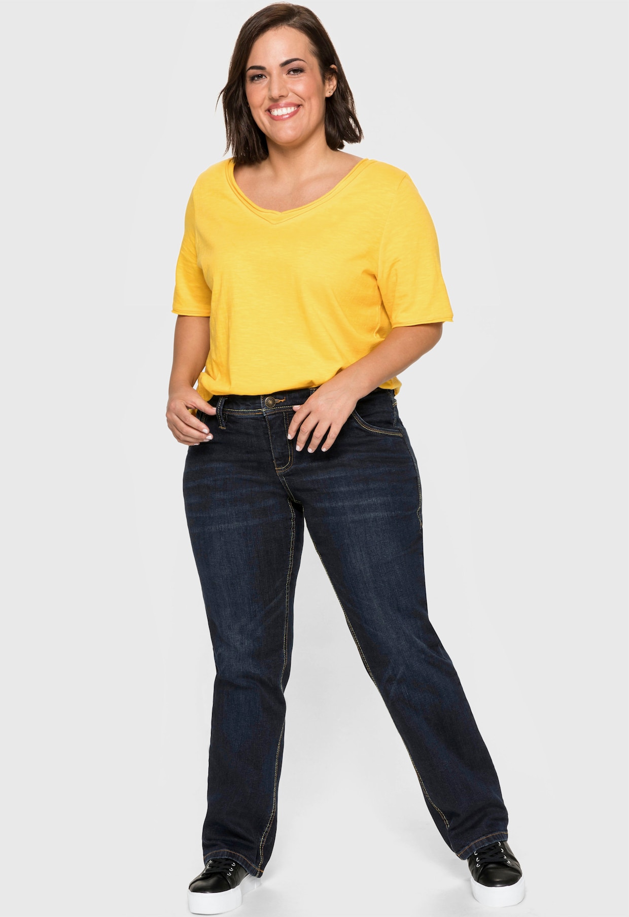 sheego Rechte jeans - dark blue denim