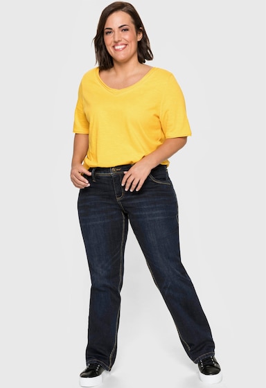 sheego Gerade Jeans - dark blue denim