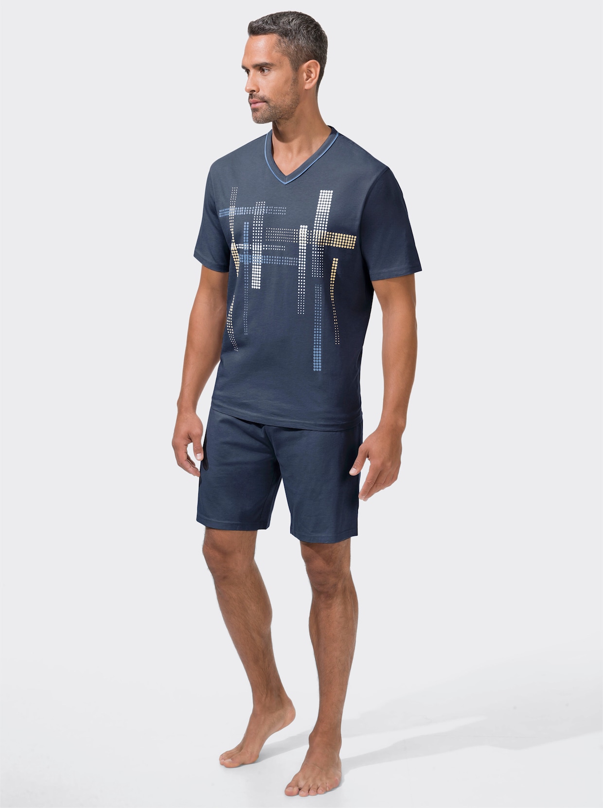 wäschepur men Shortys - grau + marine