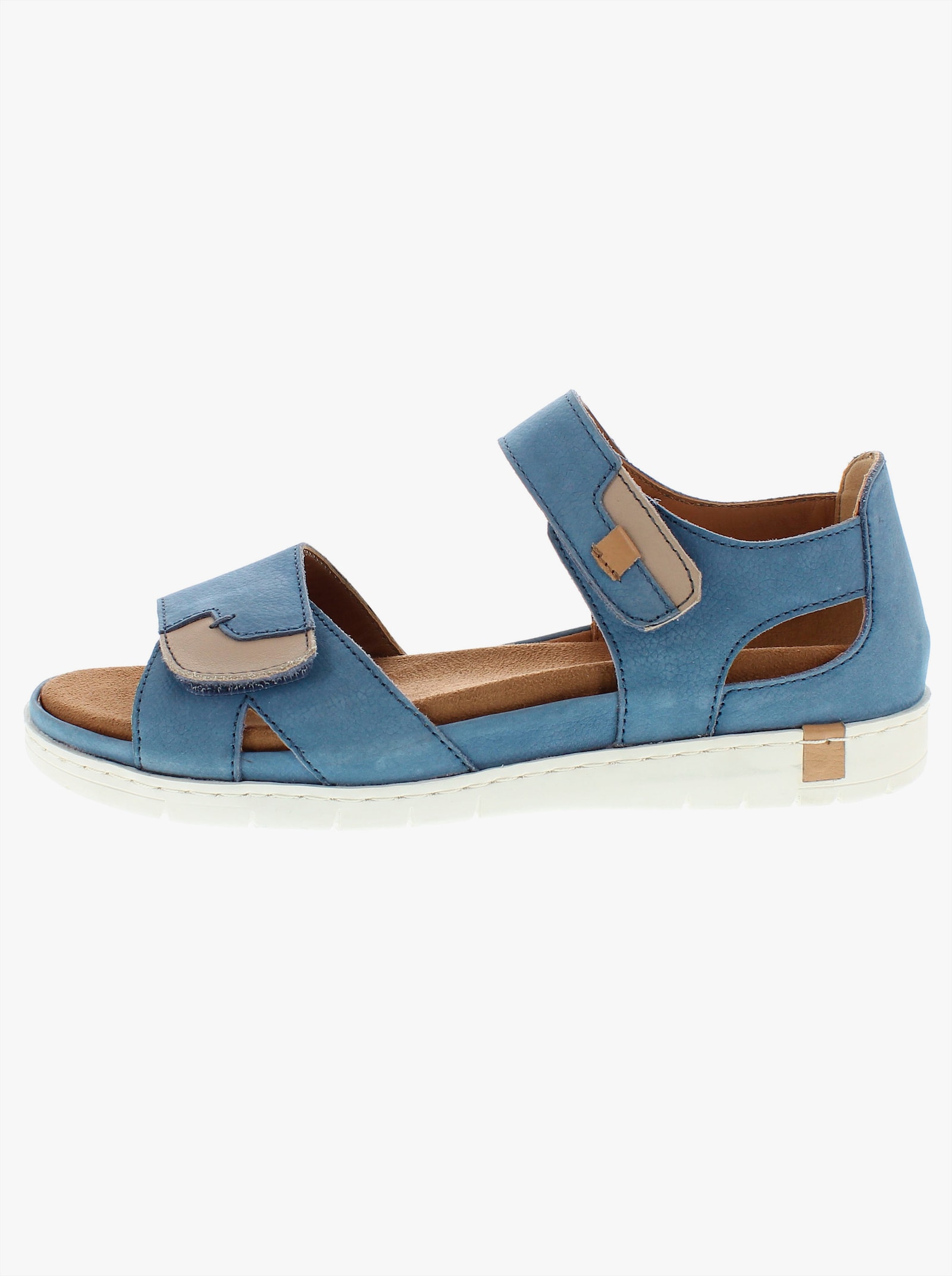 Reflexan Sandalette aus Nubukleder - mittelblau