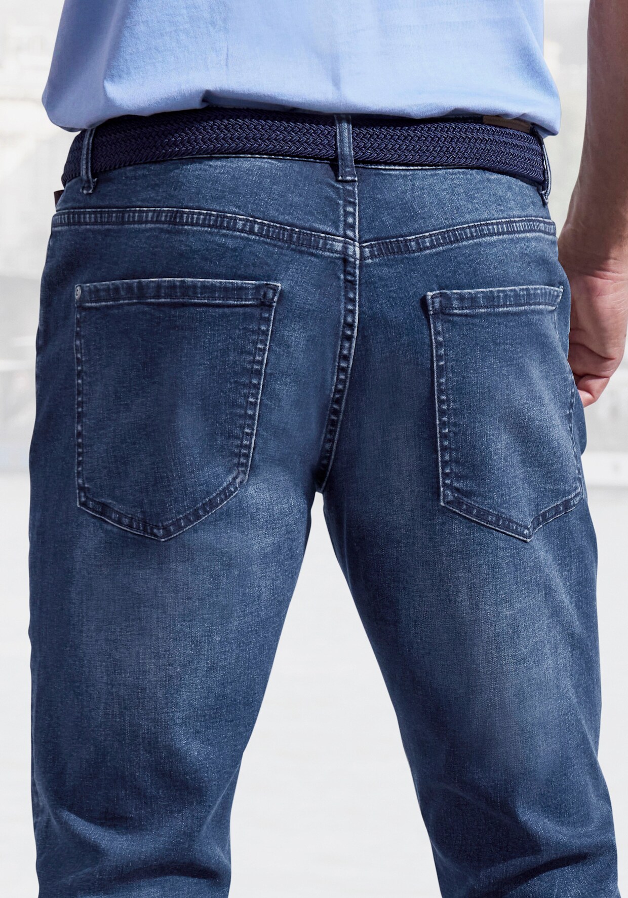 5-Pocket-Jeans - dark-blue-denim