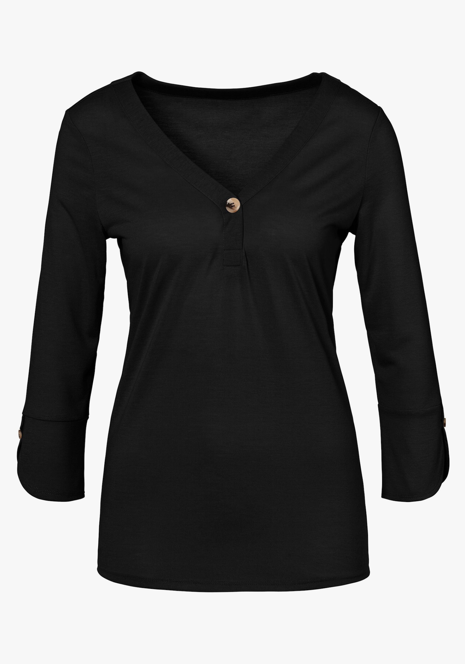 LASCANA Blusenshirt - schwarz