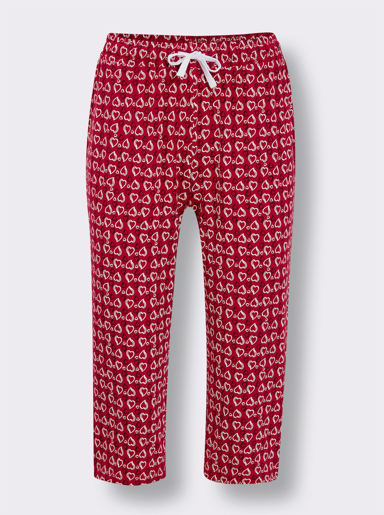 wäschepur Capri-Anzüge - weiß-rot-bedruckt + rot-schwarz-bedruckt