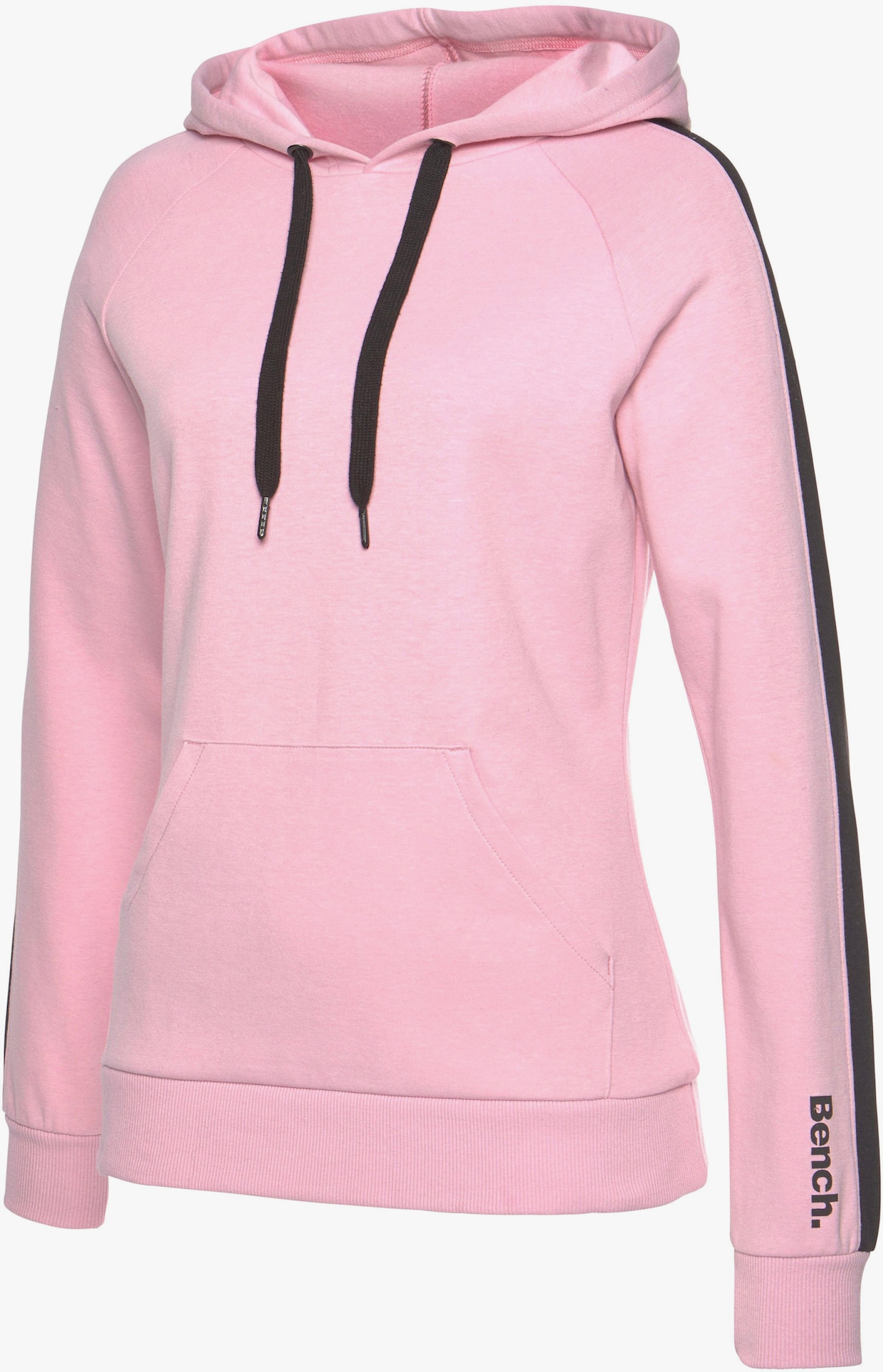 Sweatshirt met capuchon - roze/zwart