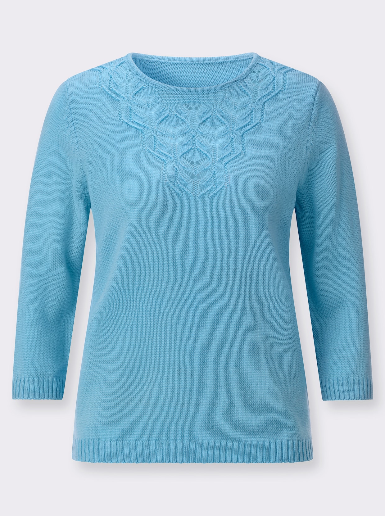 Ajourpullover - aqua
