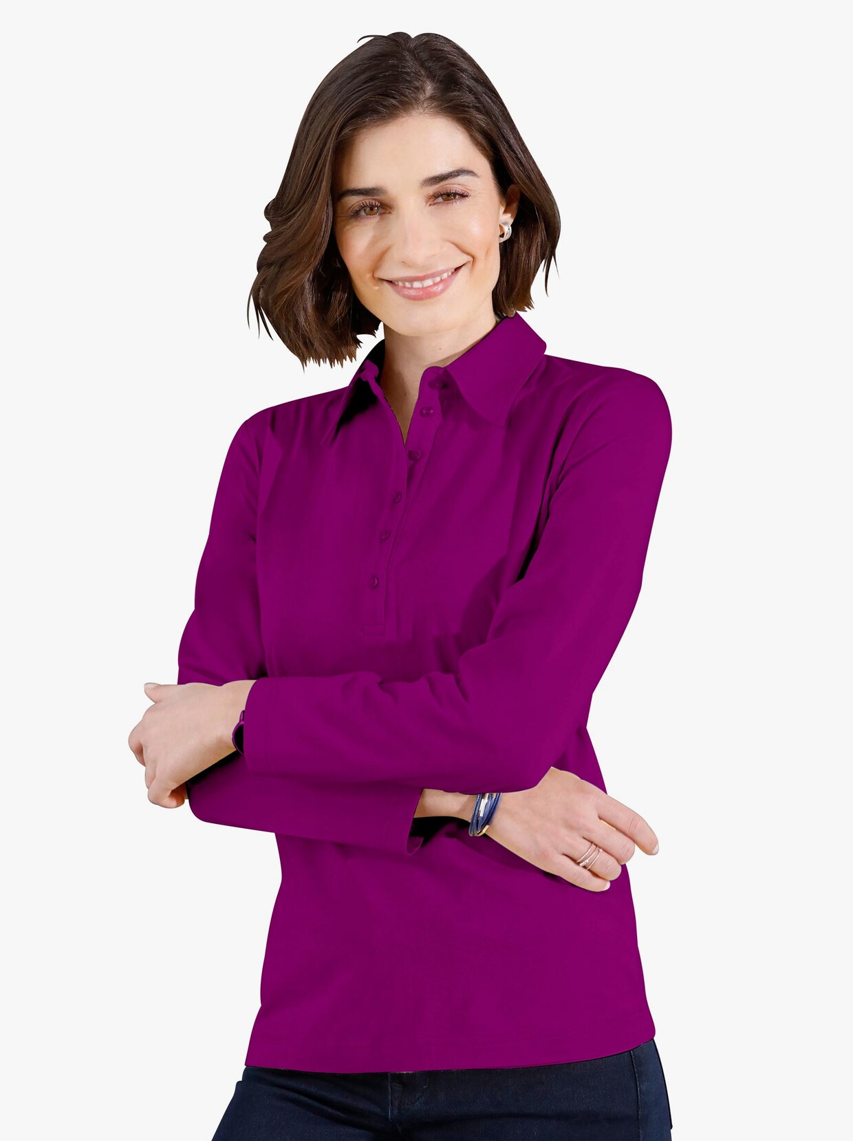 Poloshirt - bessenrood
