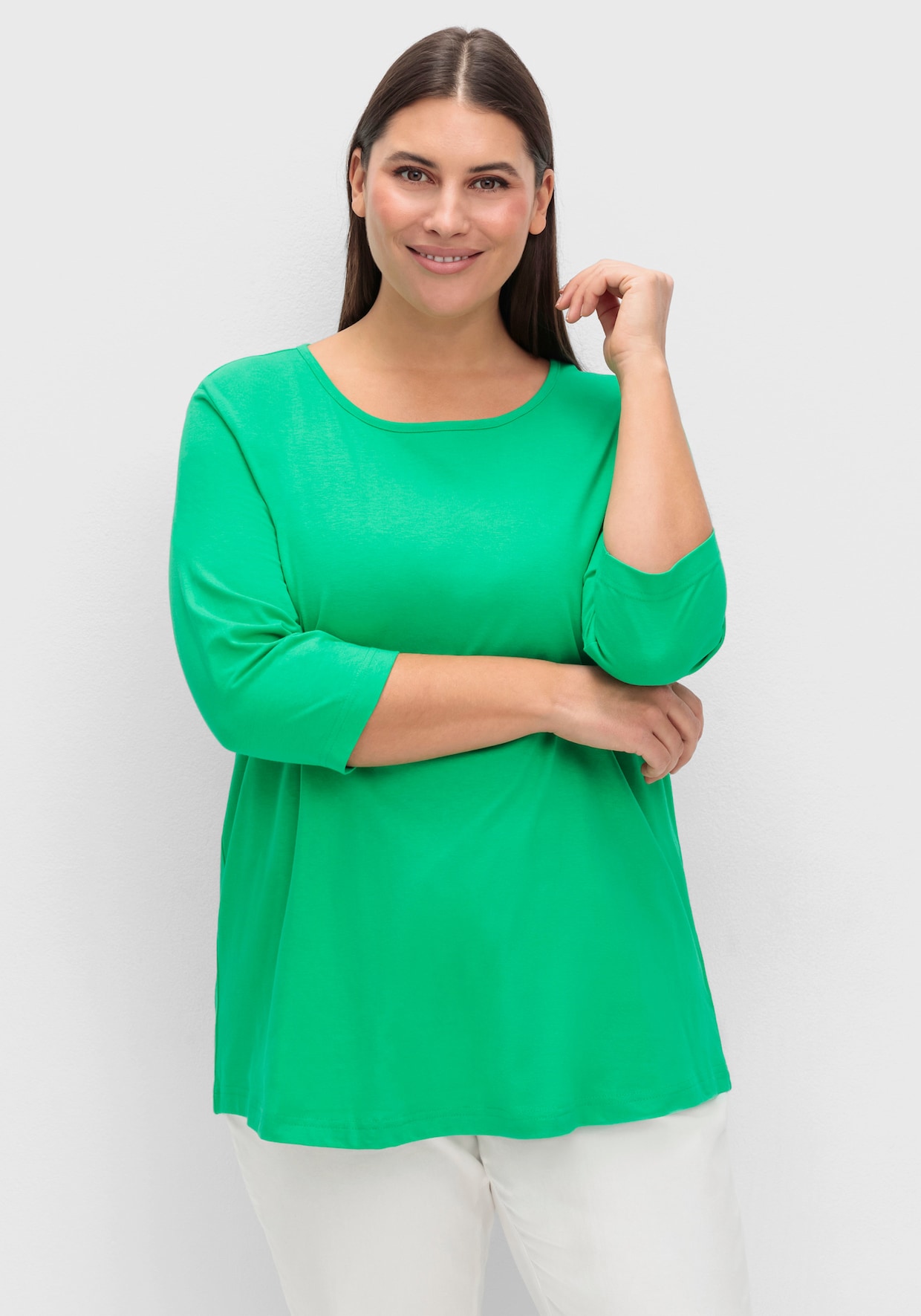 Longshirt in der 2-Stück-Packung - grasgrün + marine