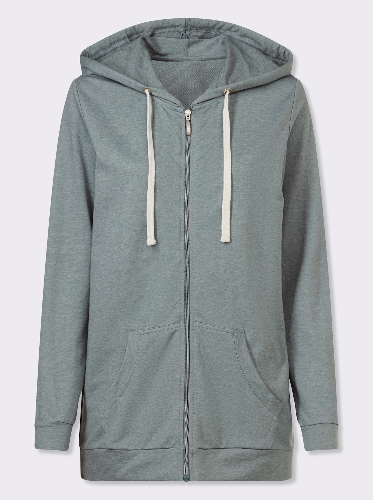 Sweatjacke - jade-meliert