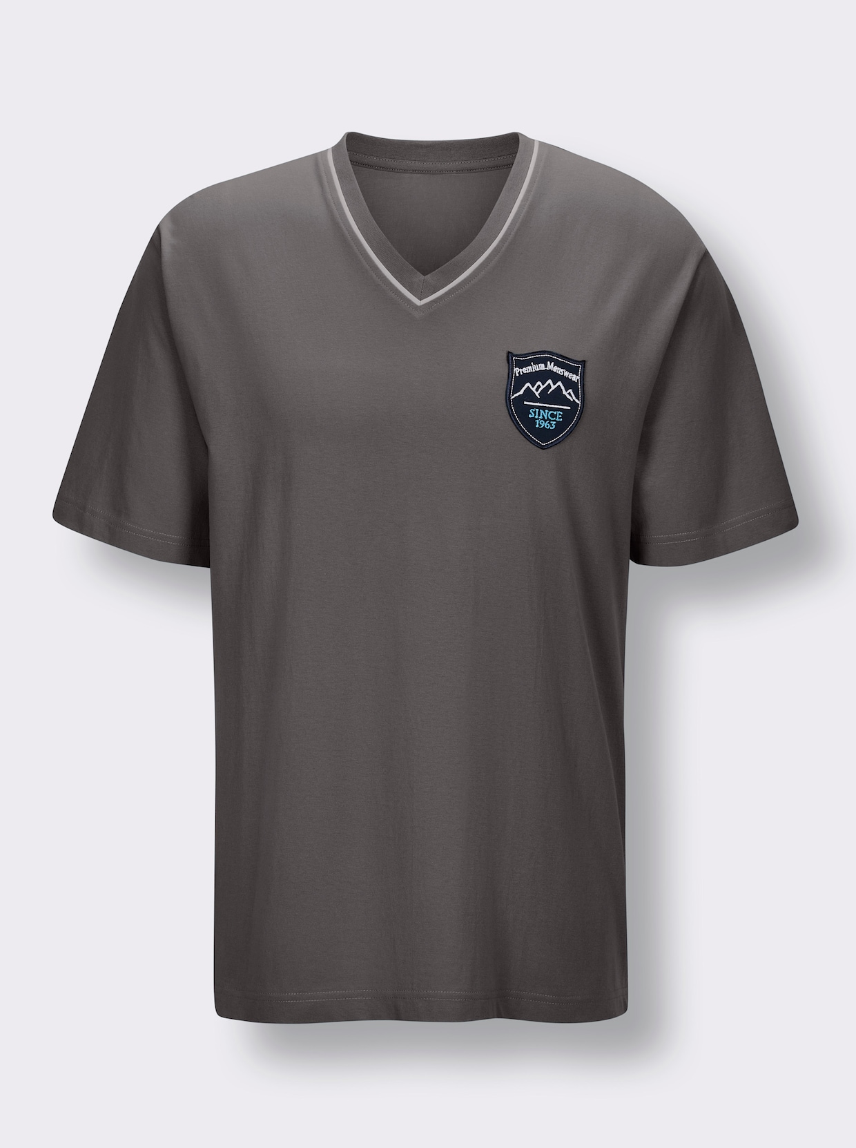 wäschepur men Schlafanzug-Shirt - anthrazit