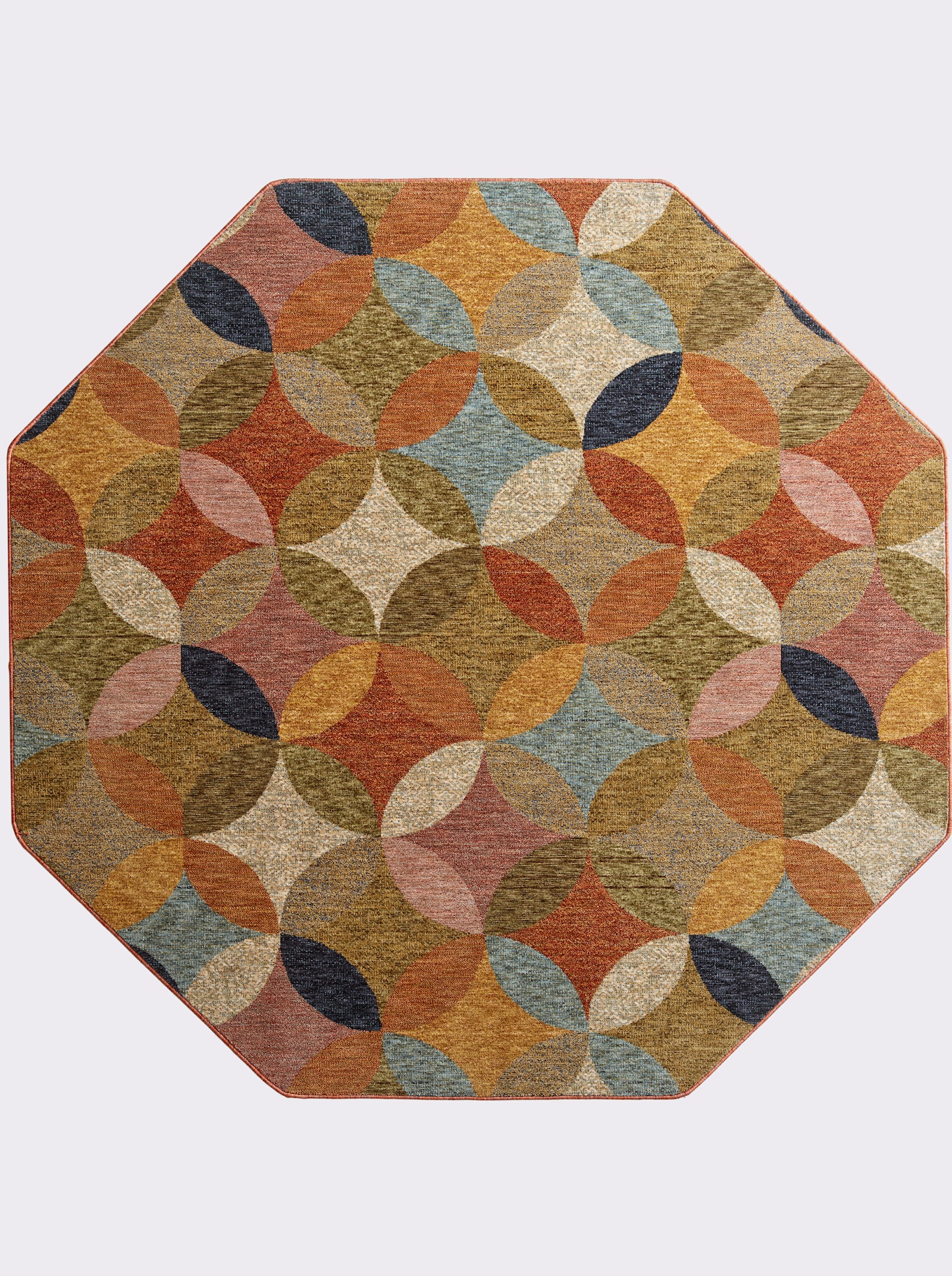 heine home Teppich - rot-marine-gemustert