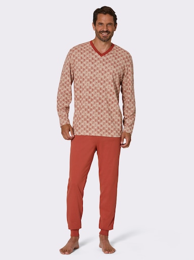 KINGsCLUB Schlafanzüge - mittelblau + rostrot