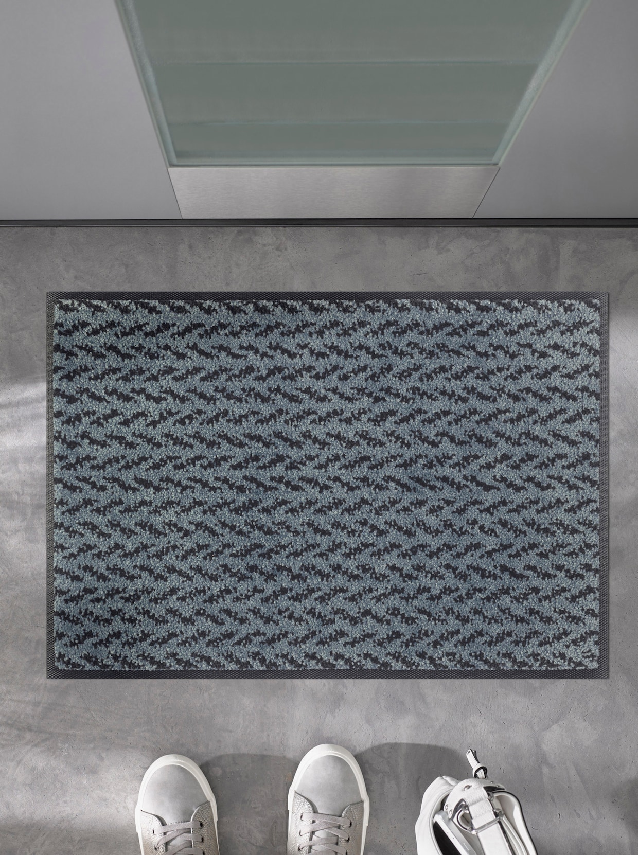 wash+dry by Kleen-Tex Fußmatte - grau-schwarz