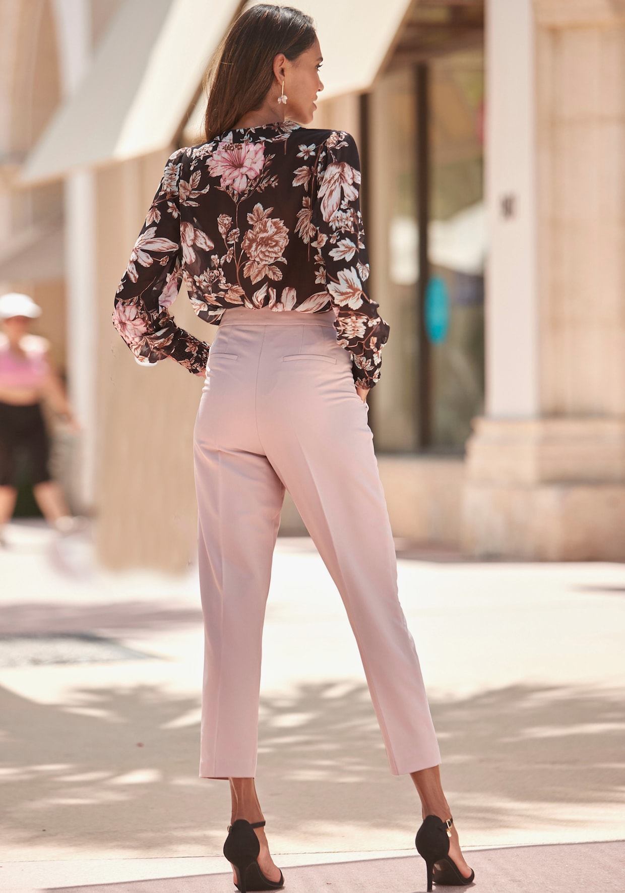 LASCANA pantalon plissé - mauve