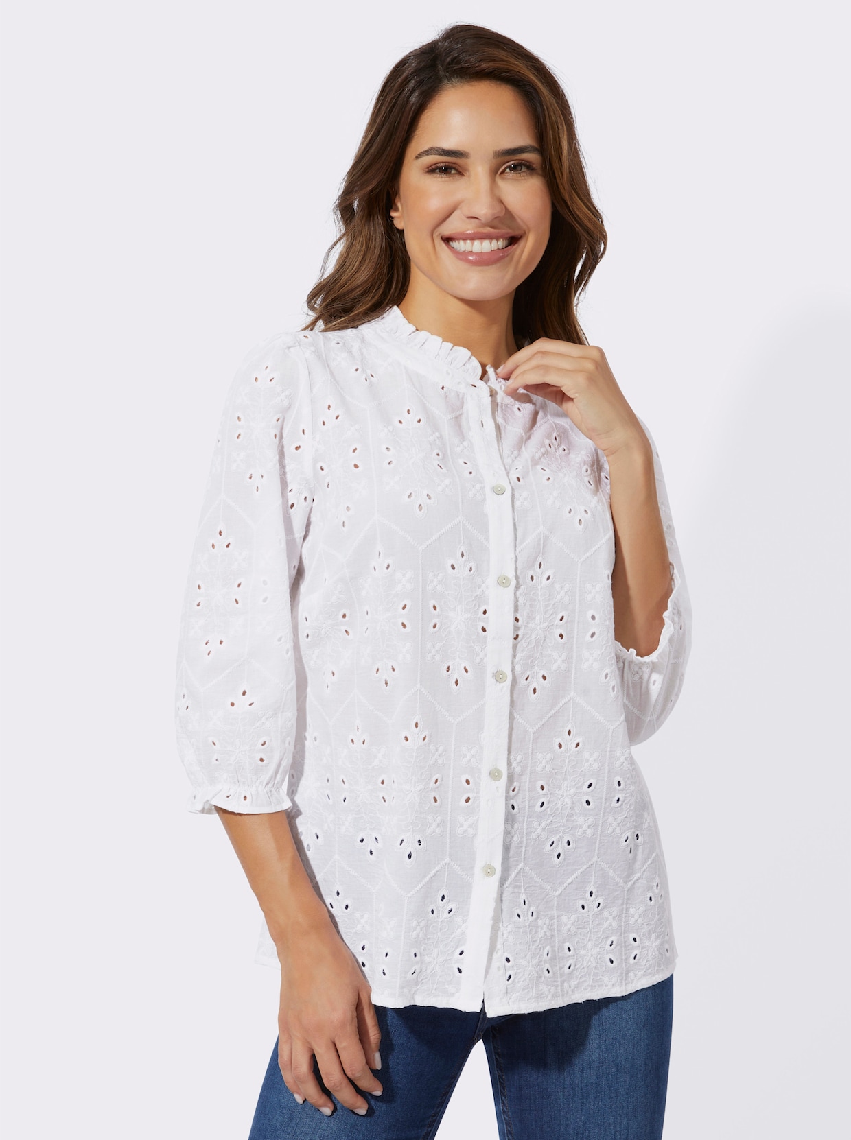 Katoenen blouse - wit