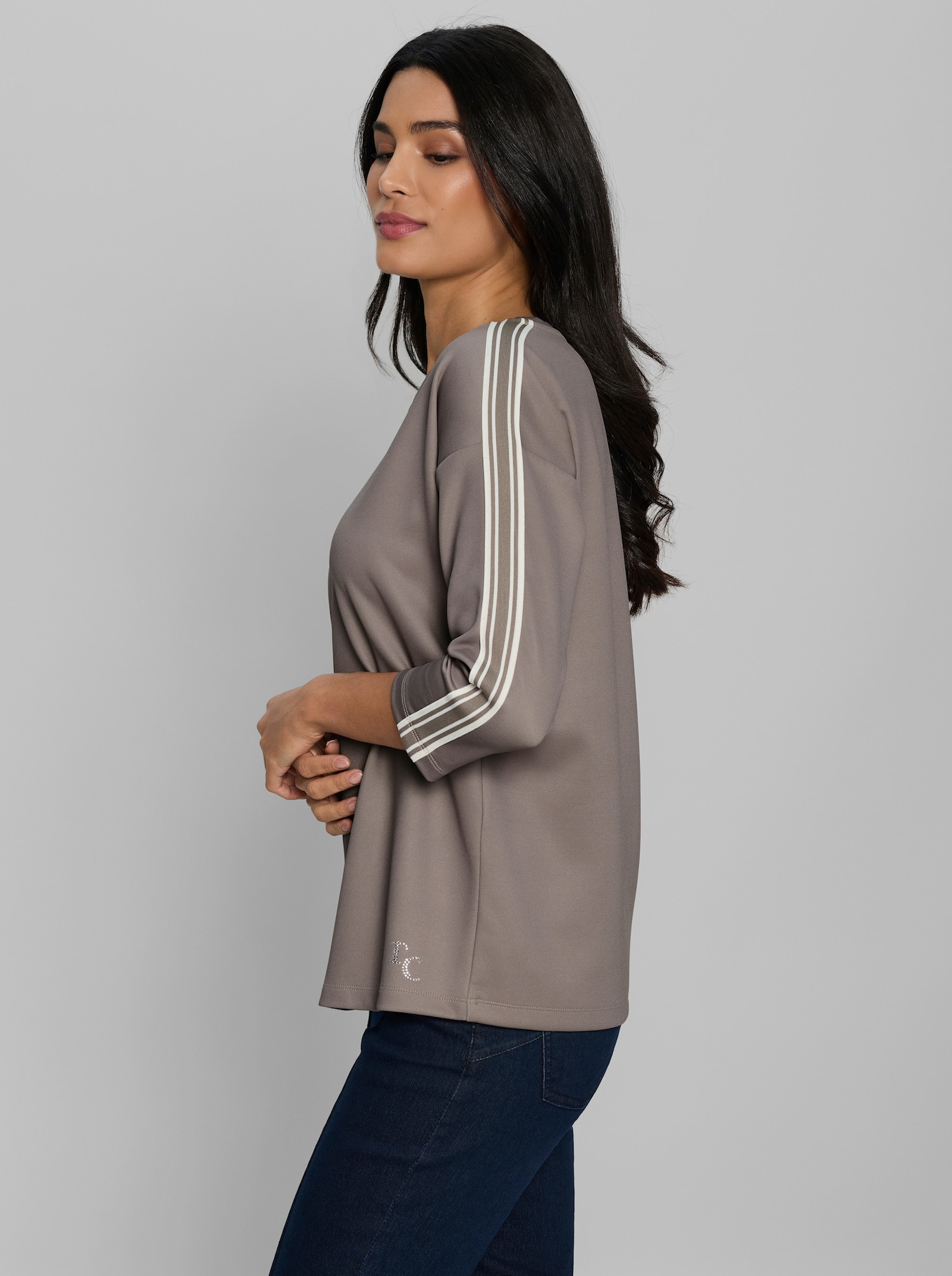 heine Sweatshirt mit Modal - taupe