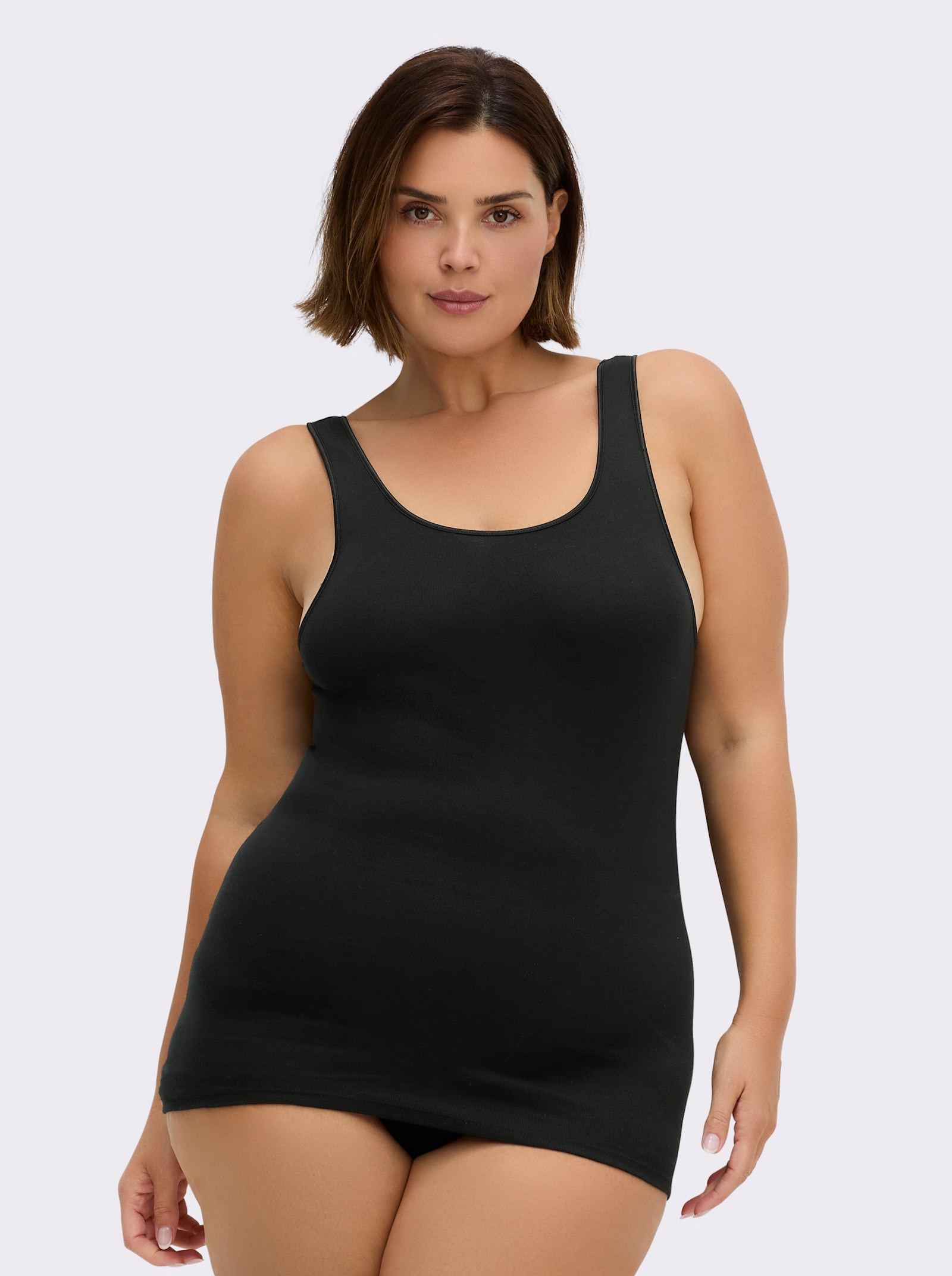 comazo Achselhemd mit verlängertem Rückenteil - schwarz