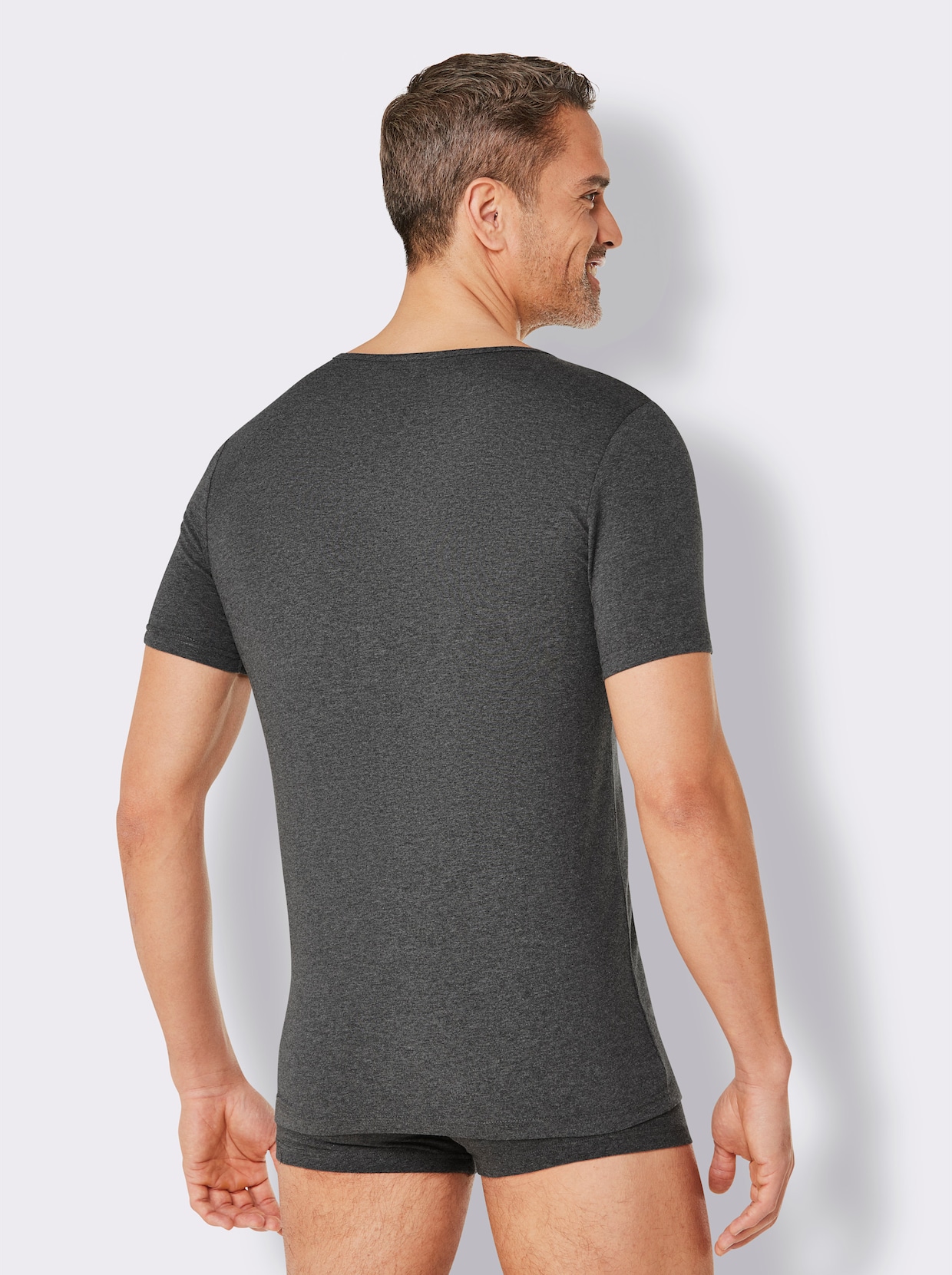 wäschepur men Shirt - anthrazit-meliert