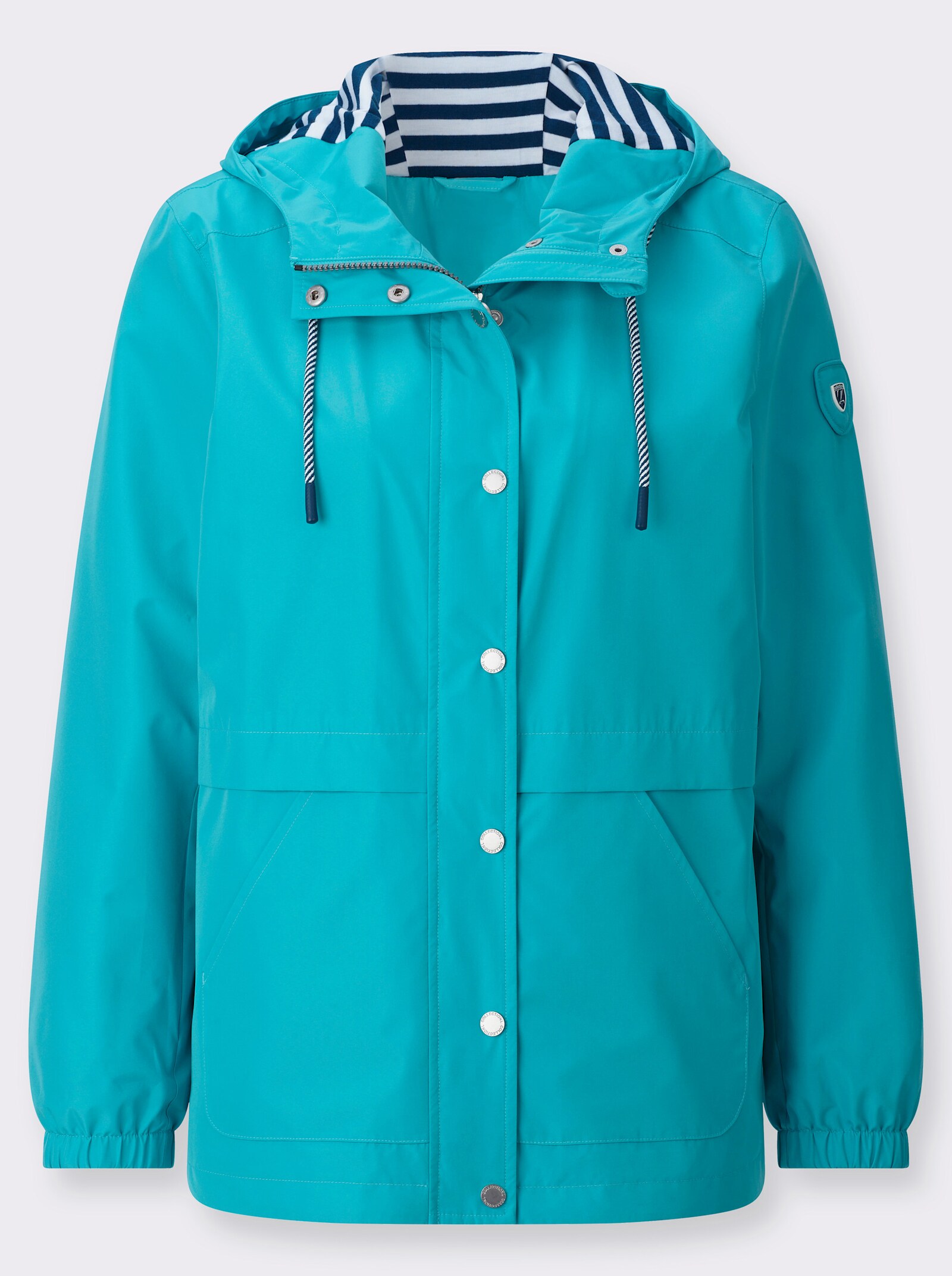 Übergangsjacke mit Kapuze - türkis