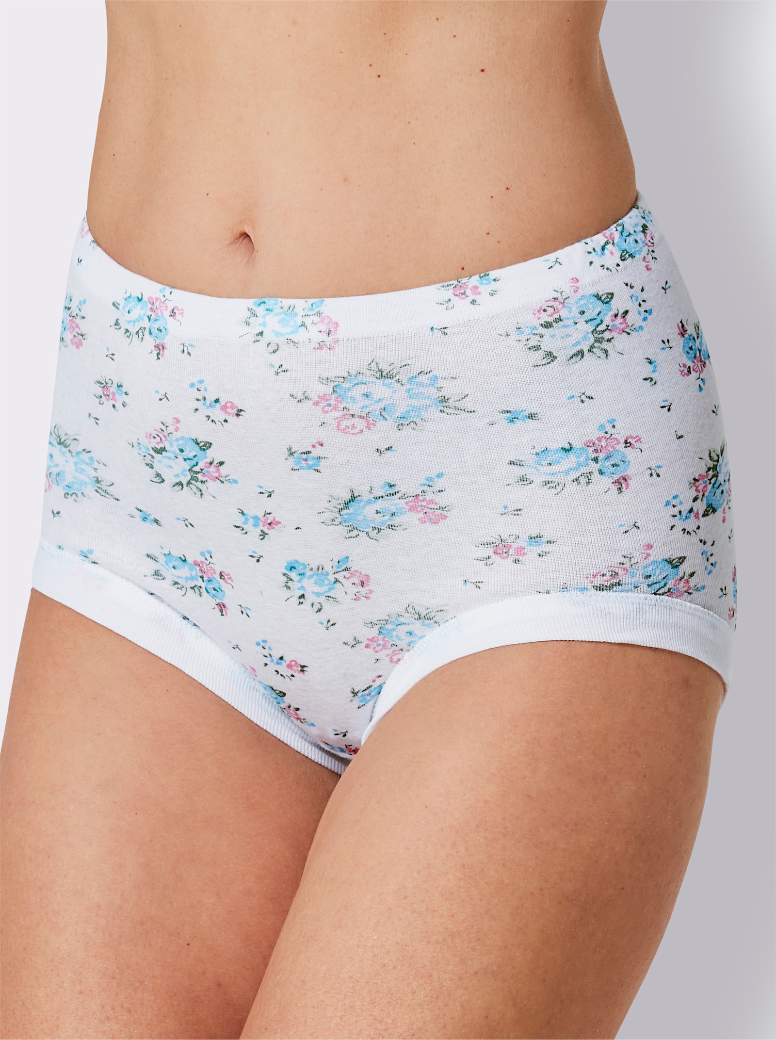 wäschepur Taillenslip mit auswechselbarem Gummi - weiß-bedruckt