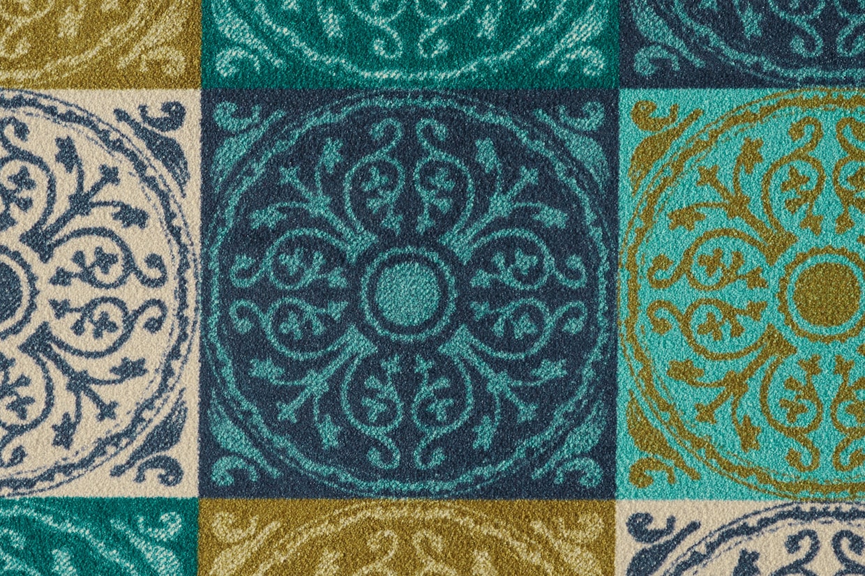 wash+dry by Kleen-Tex Voetmat - turquoise