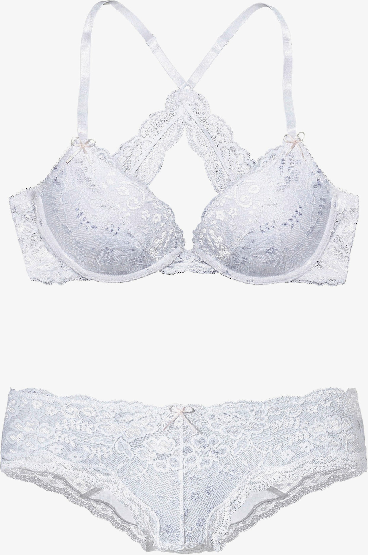 LASCANA Ensemble : soutien-gorge push-up - blanc