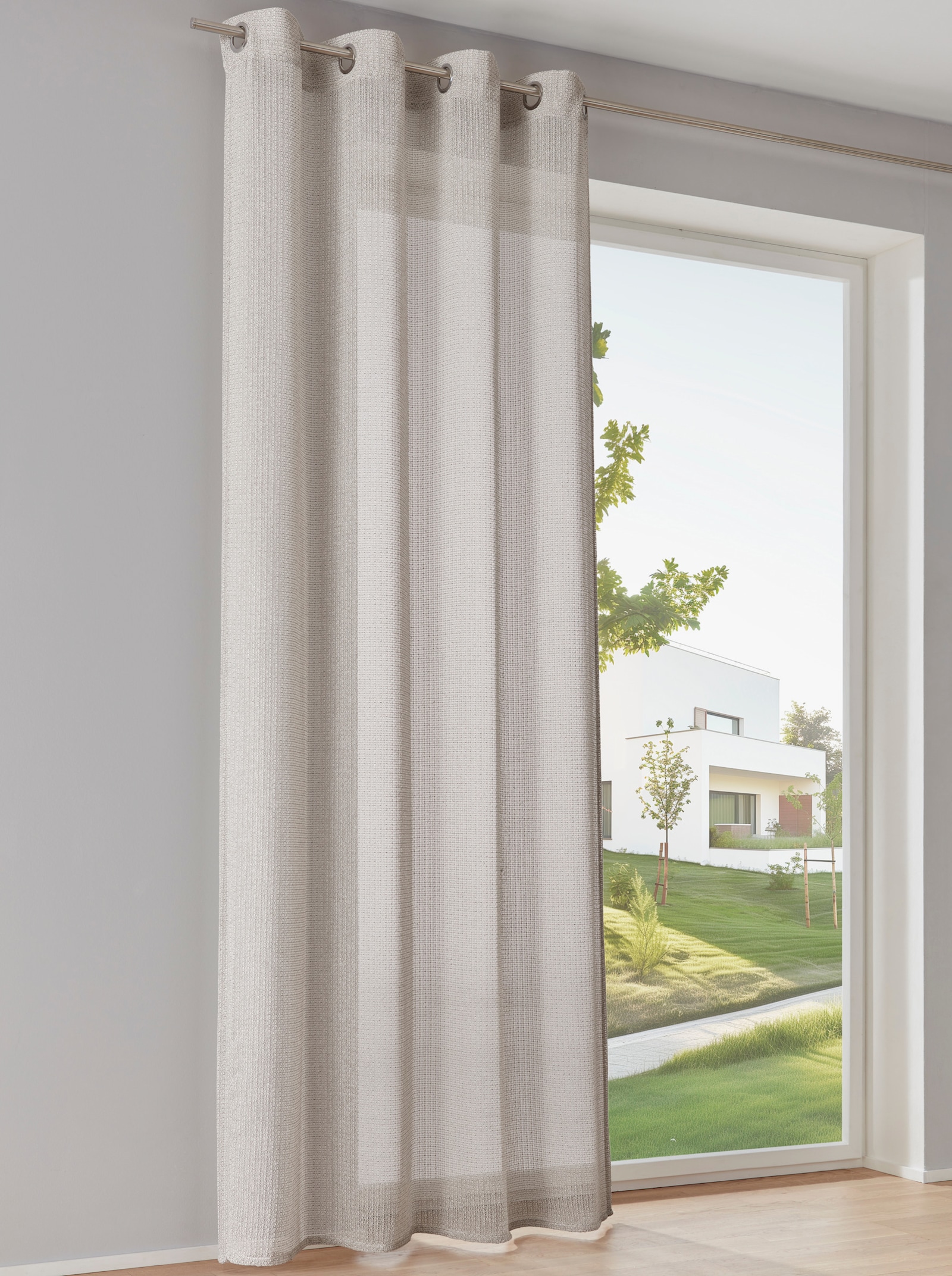 Impressionen Decoratieve vitrage - grijs