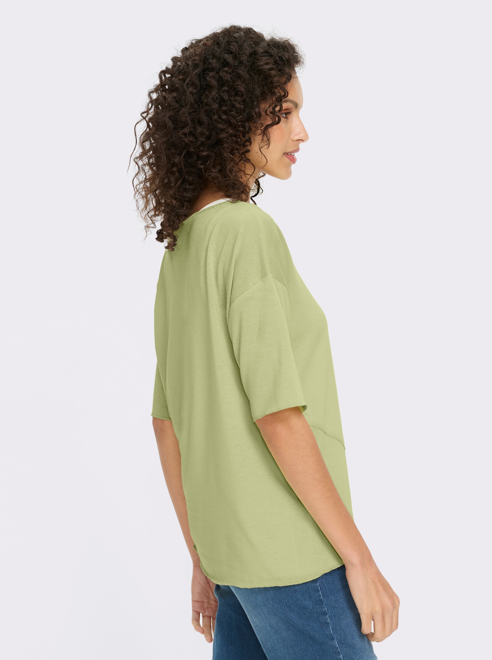 heine 2-in-1-shirt in oversized snit - pistache