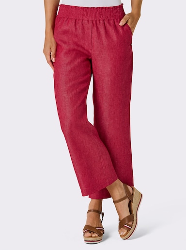 CREATION L PREMIUM Leinenhose - rot-meliert