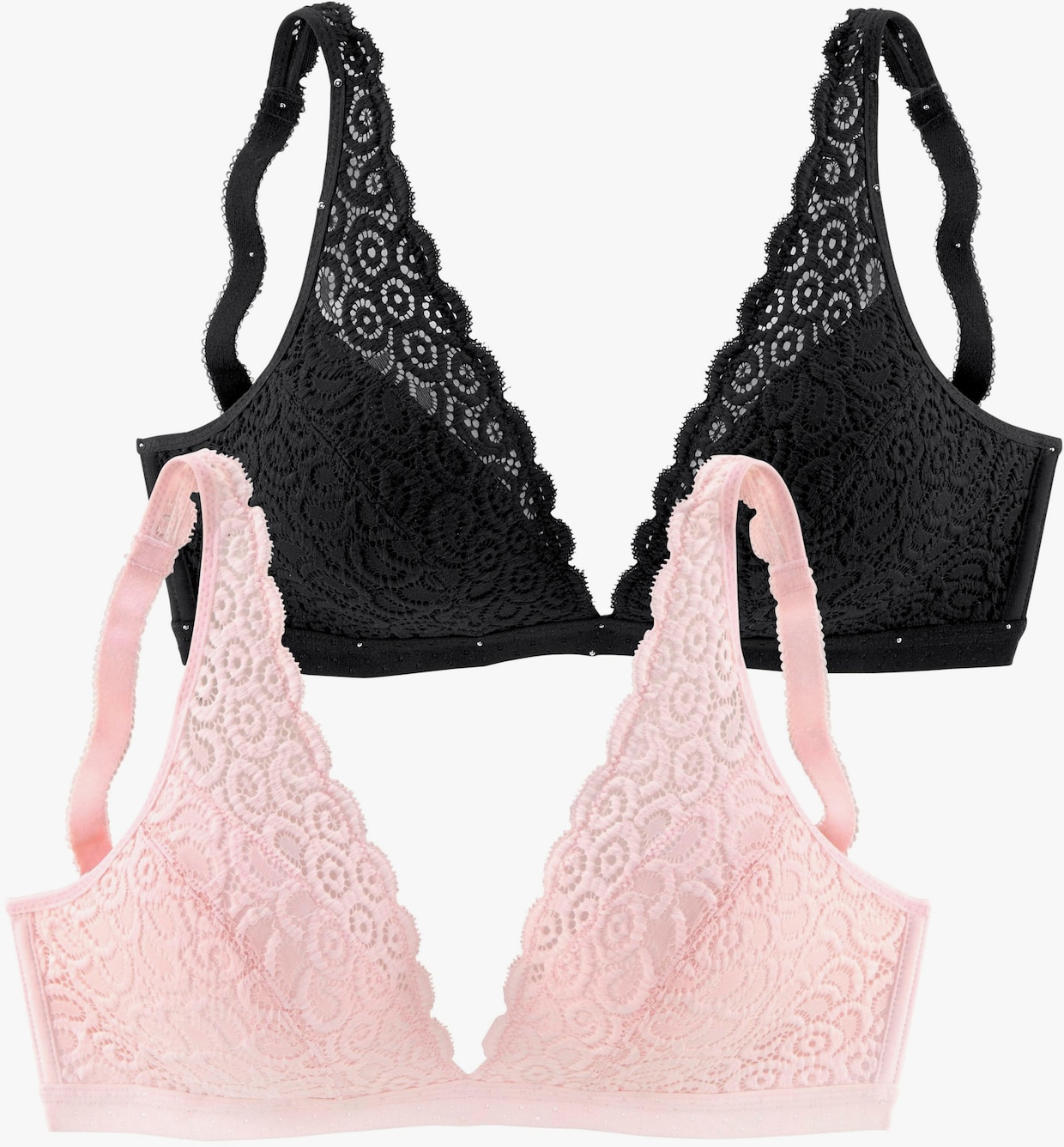 petite fleur Bralette-BH - puder+schwarz