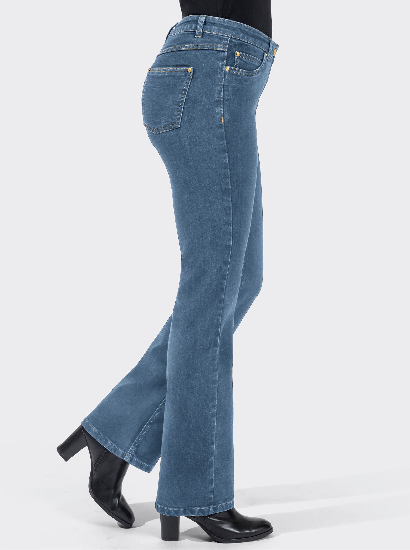 Bootcut jeans in 5-pocketsmodel - blue-bleached