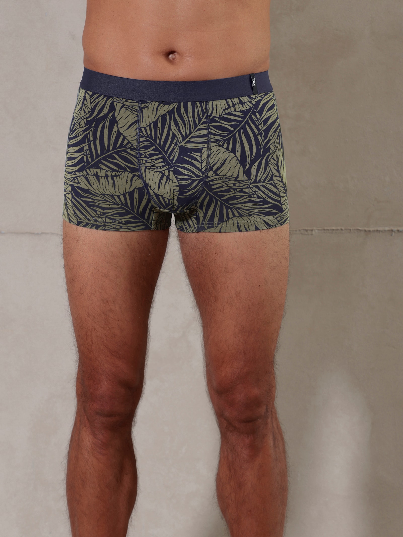 wäschepur men Pants - marine-khaki-bedruckt + marine + khaki