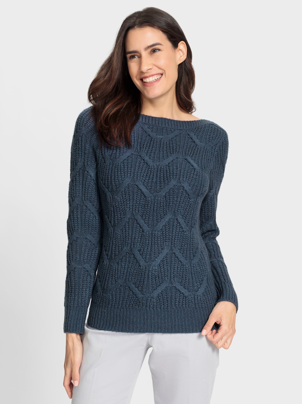 Pullover met lange mouwen - rookblauw