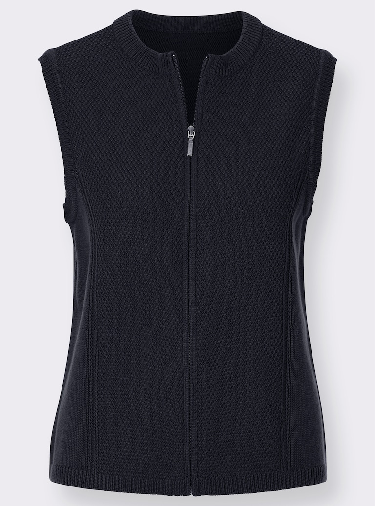 Mouwloos vest in marine Witt