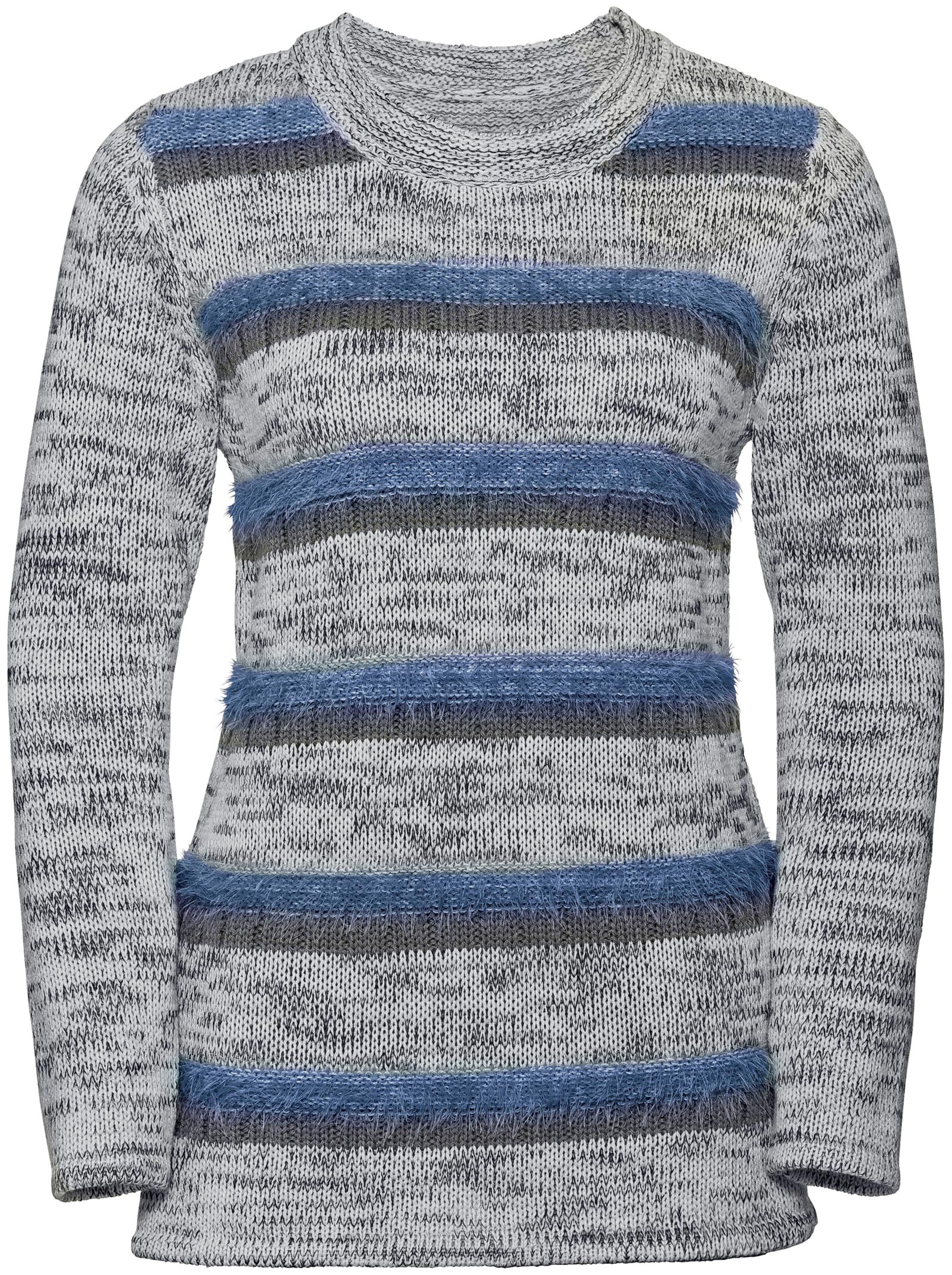 Pullover - grau-kornblume