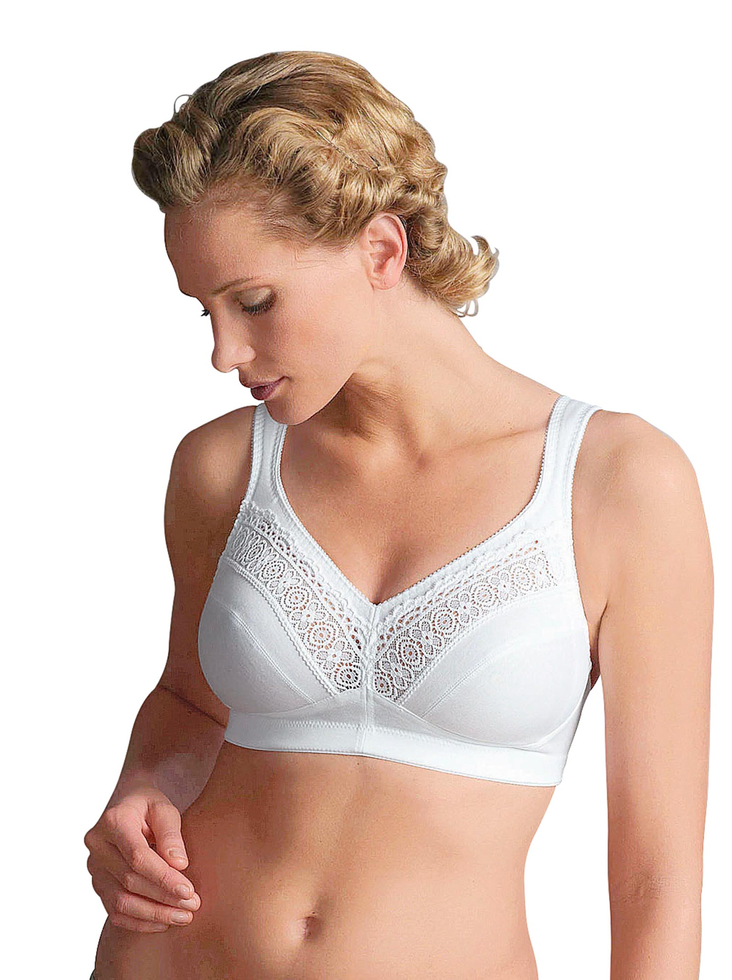 Entlastungs-BH ohne Bügel - weiß