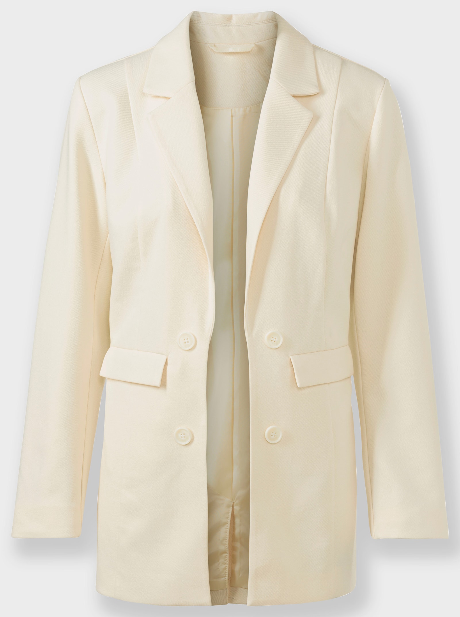 Blazer in offener Form - champagner