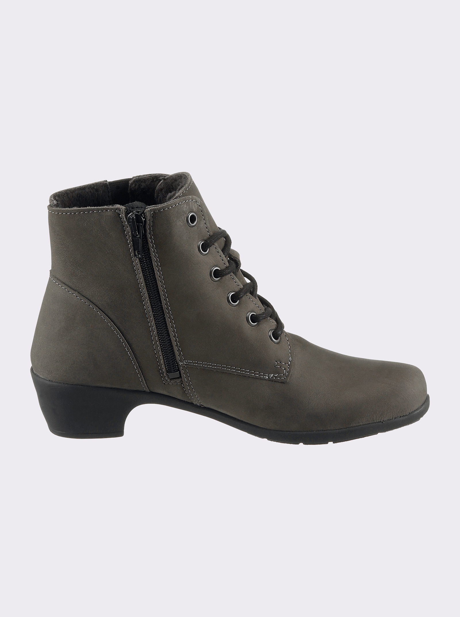 airsoft modern+ Stiefelette wärmend gefüttert, für kräftige Füße - dunkeltaupe
