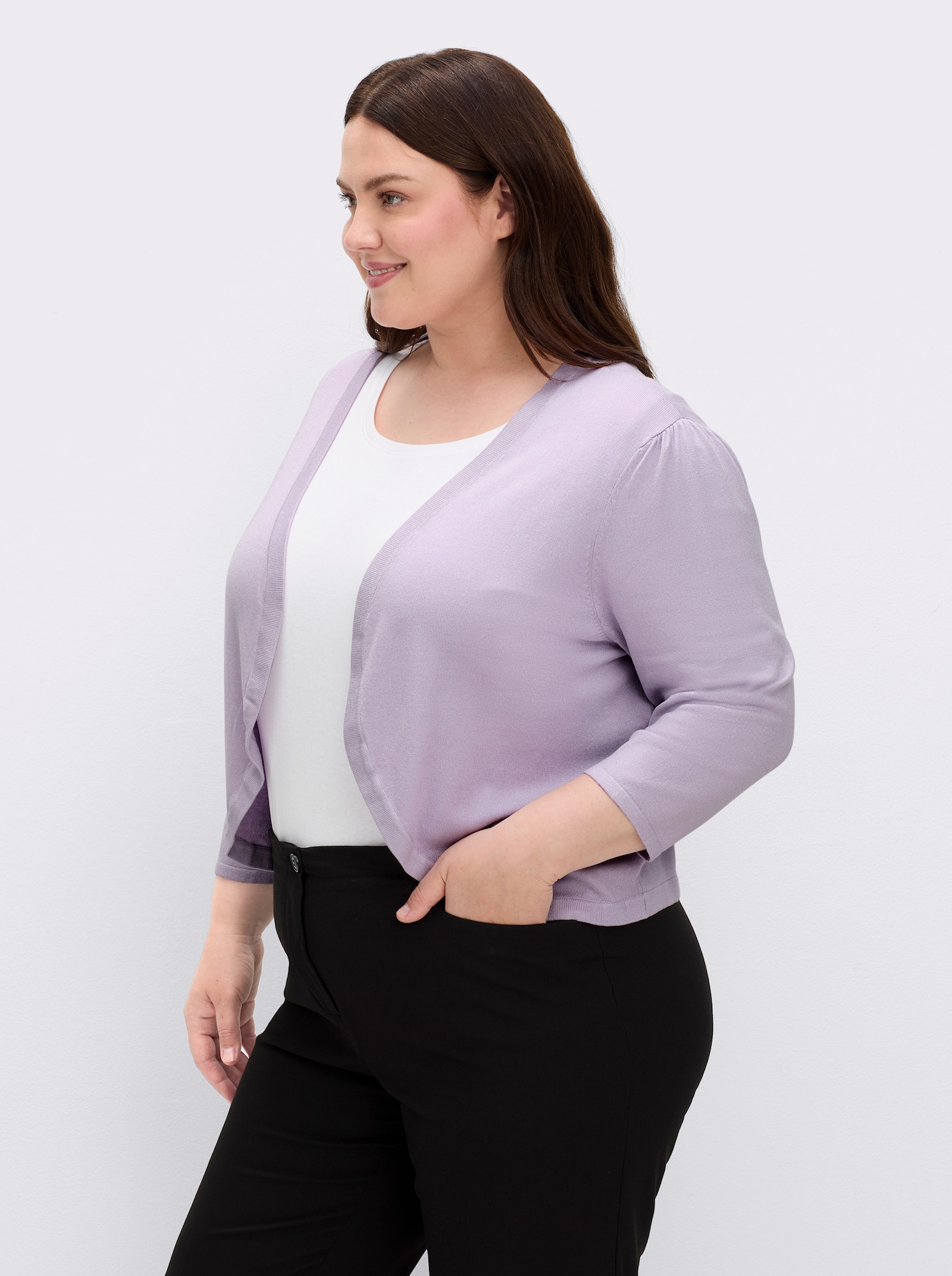 Bolero in Feinstrick-Qualität - flieder