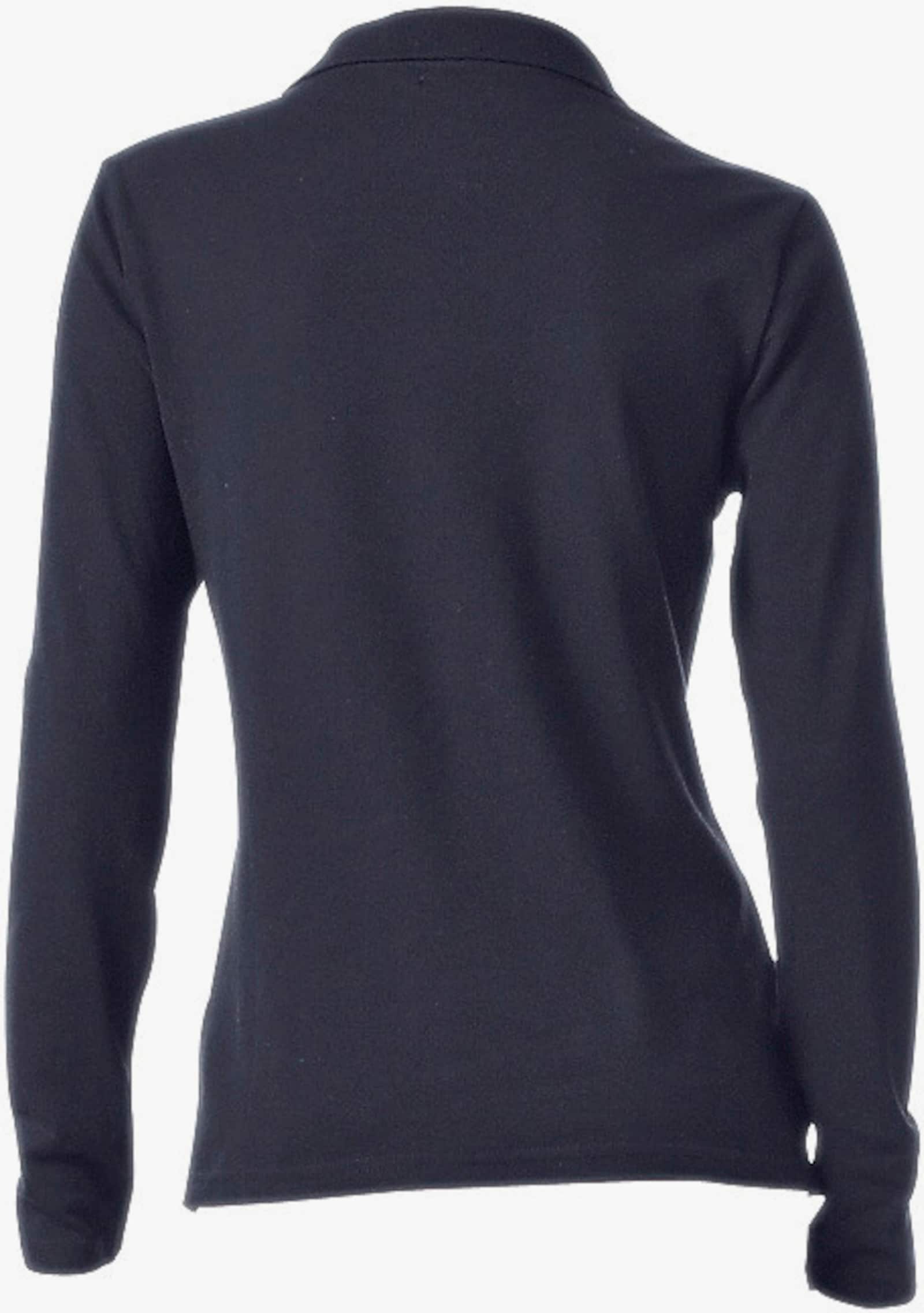 heine Langarm-Poloshirt in Pikee-Qualität - marine