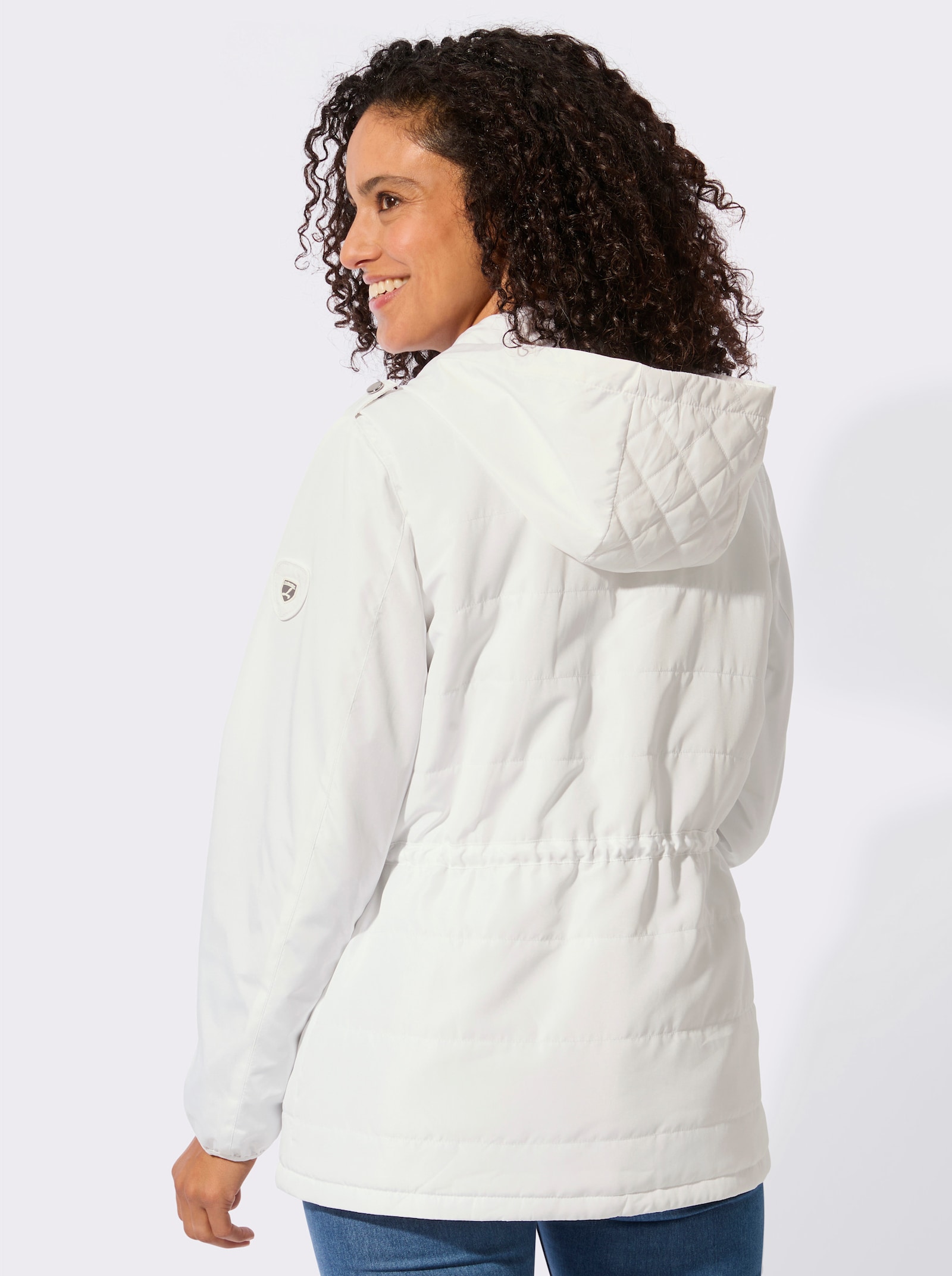 3-in-1-Funktionsjacke im Steppmuster-Mix - weiss