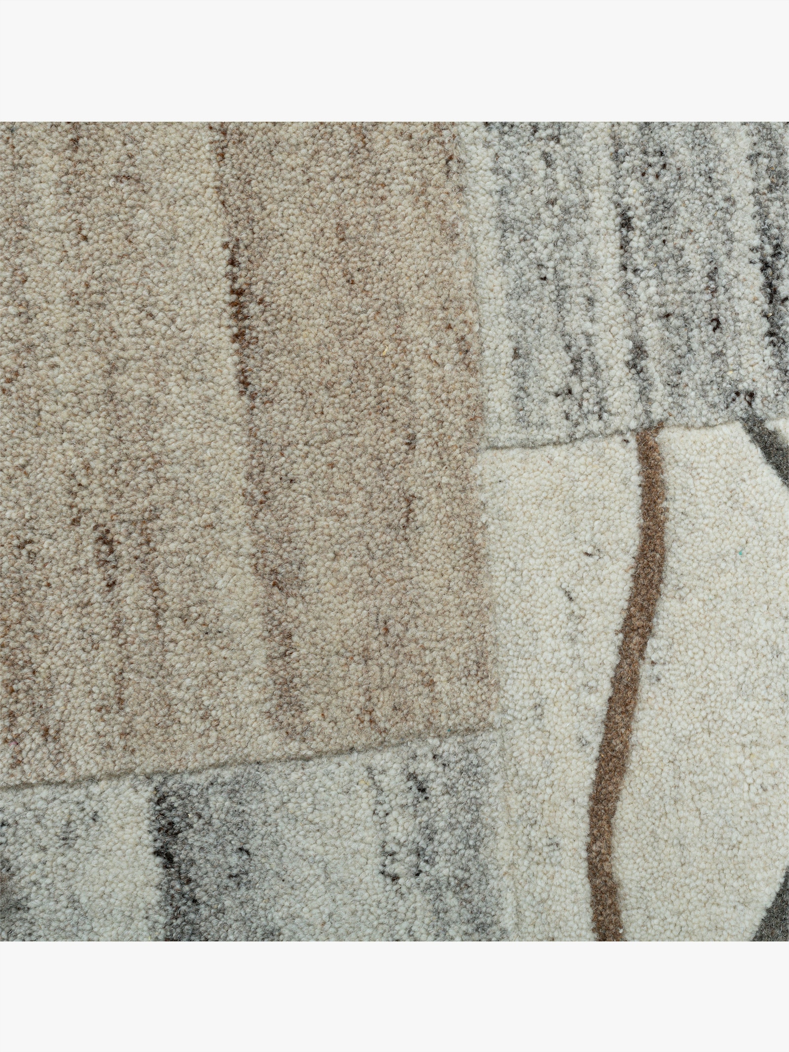 Theko Teppich - natur-grau