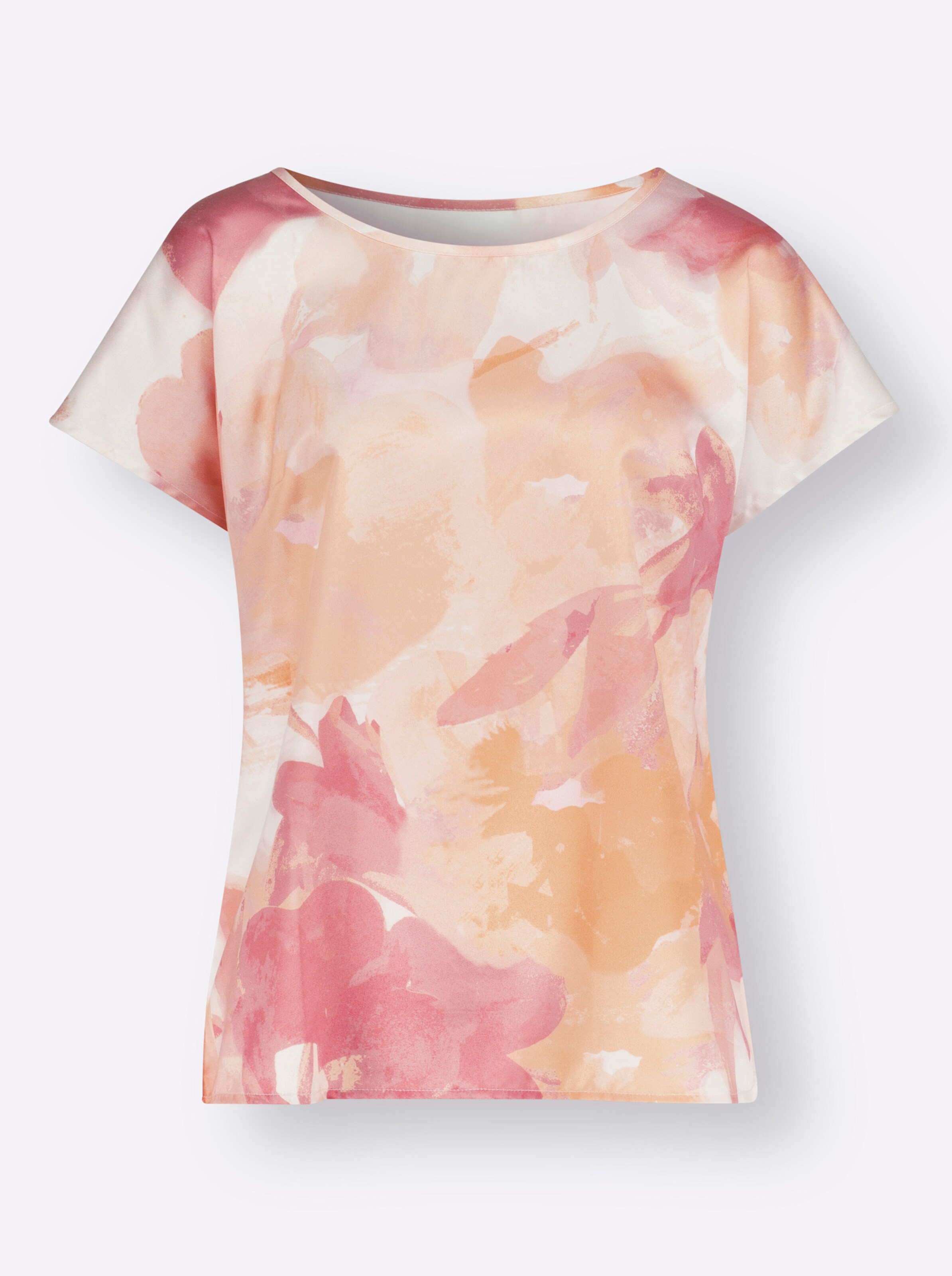 Witt Weiden Damen Bluse apricot ecru bedruckt  - Onlineshop Witt Weiden