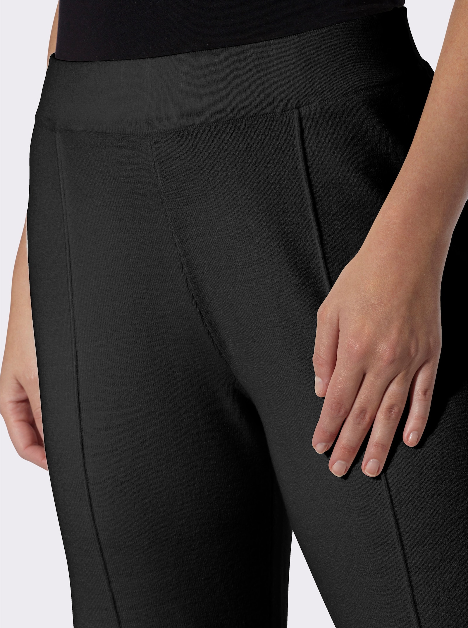 heine Strickhose mit Biesen - schwarz