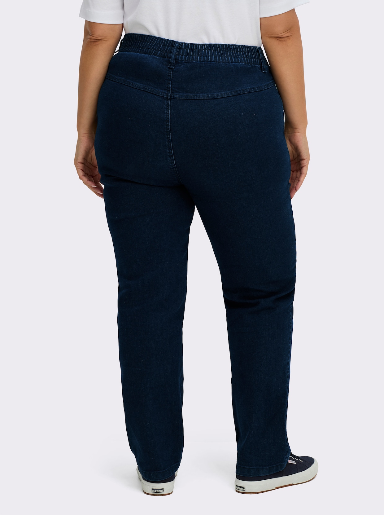 Jeans - dark blue + black denim