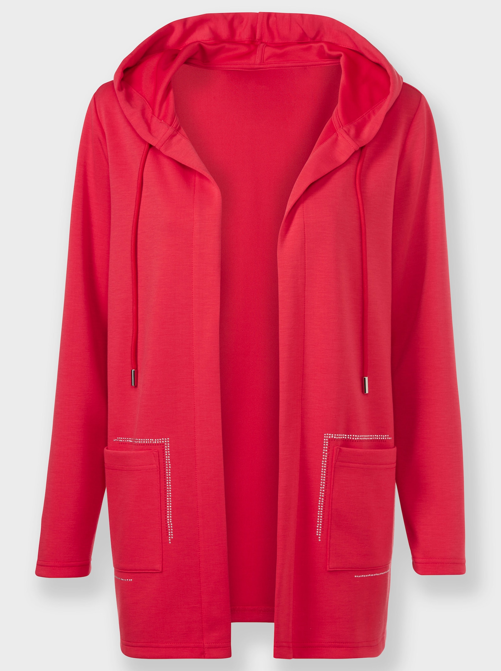 heine Shirtjacke mit leichtem Glanz - erdbeere