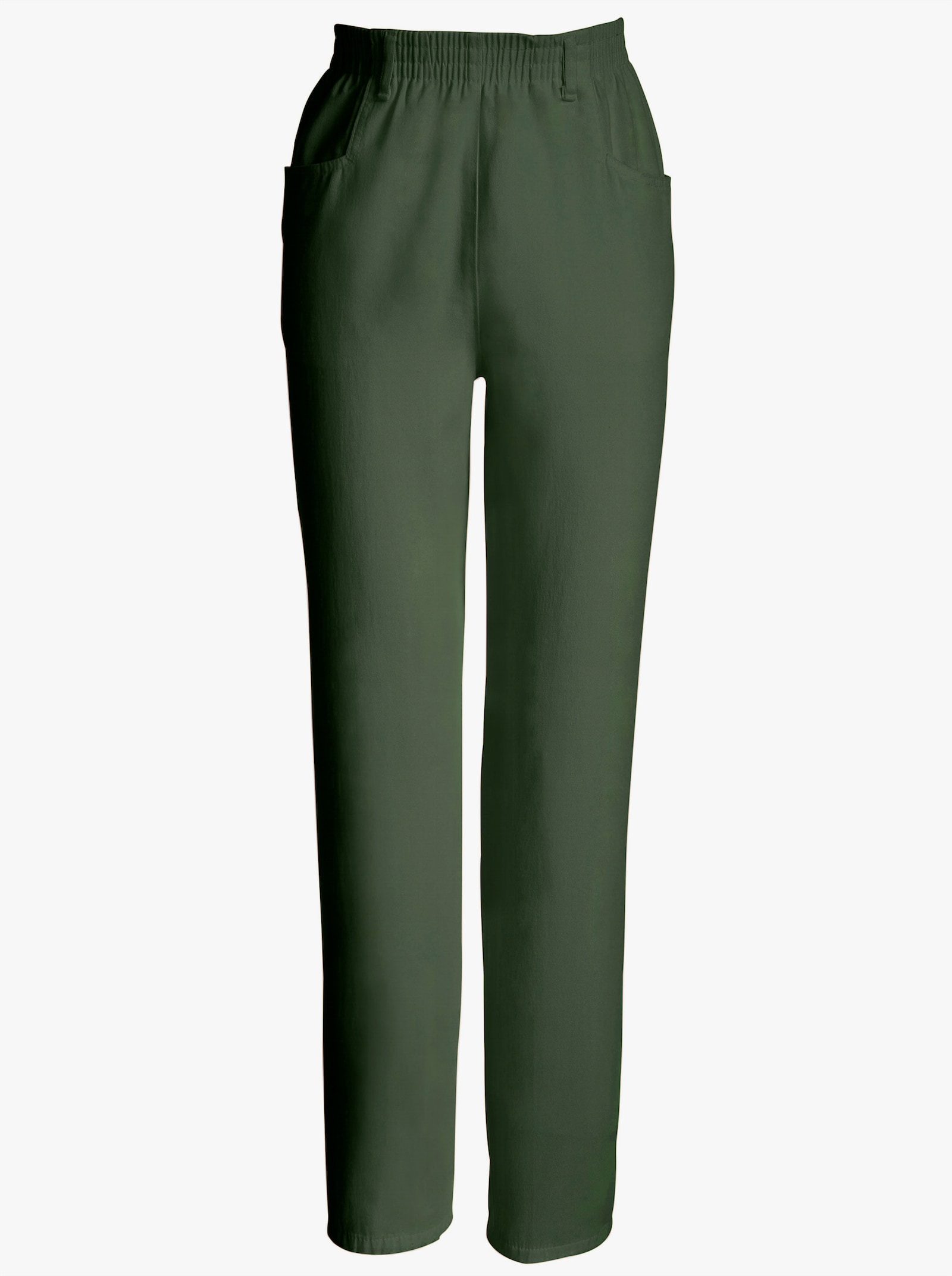 Schlupfhose aus Baumwolle, pflegeleicht - oliv