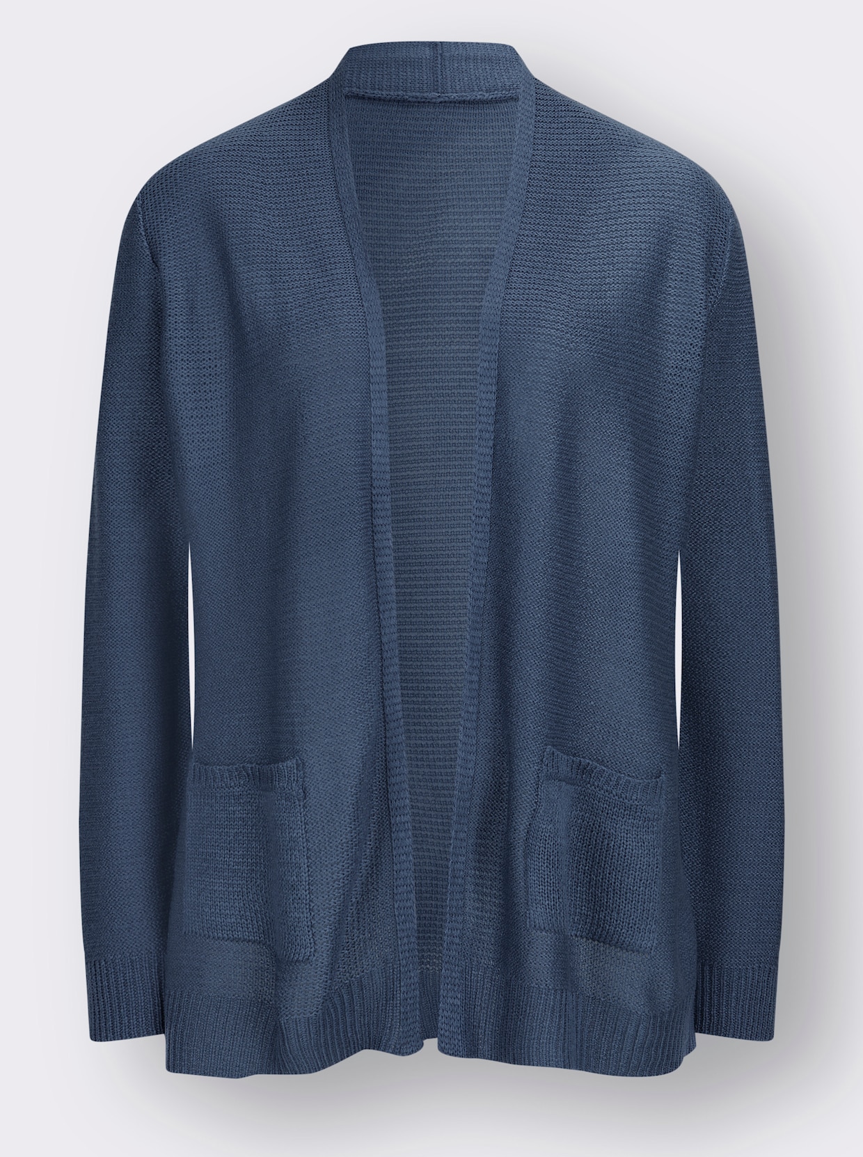 Strickjacke - rauchblau