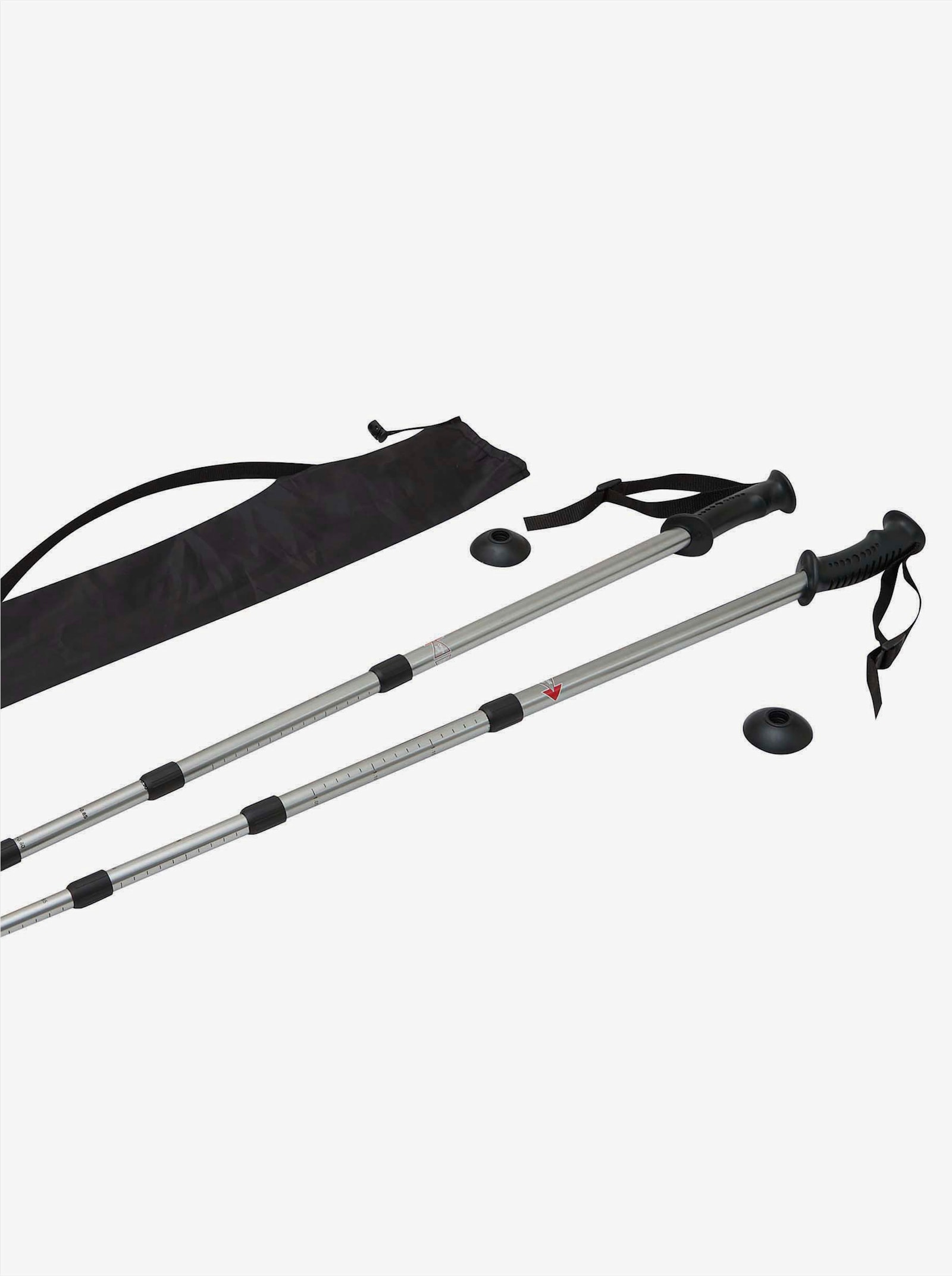 Trekkingstöcke - silberfarben-schwarz