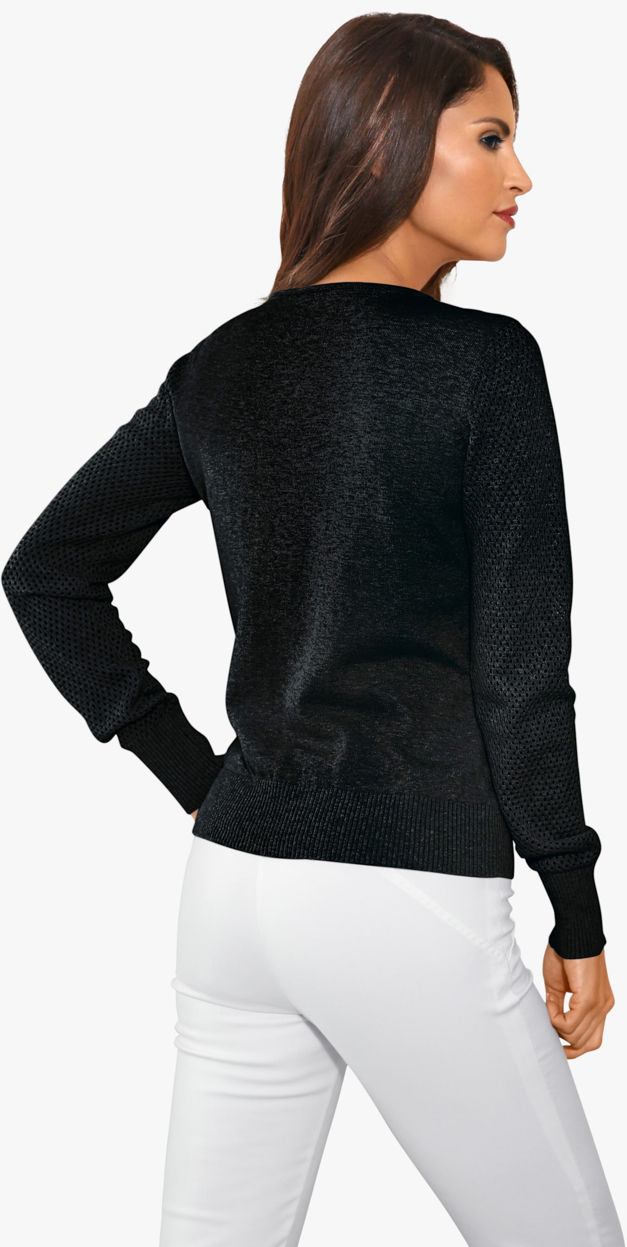 heine Veste en tricot fin - noir